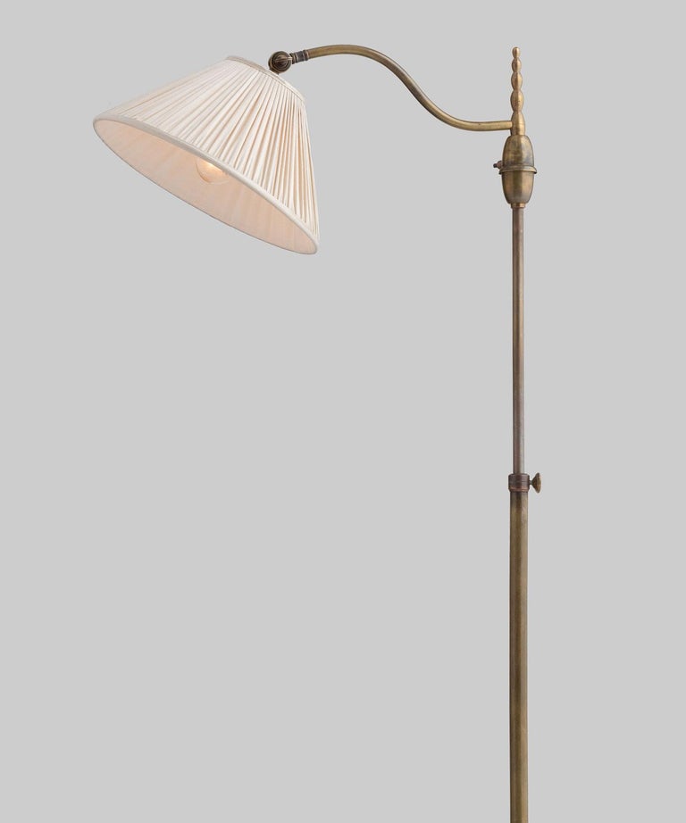 Brass Library Floor Lamps France Circa 1950