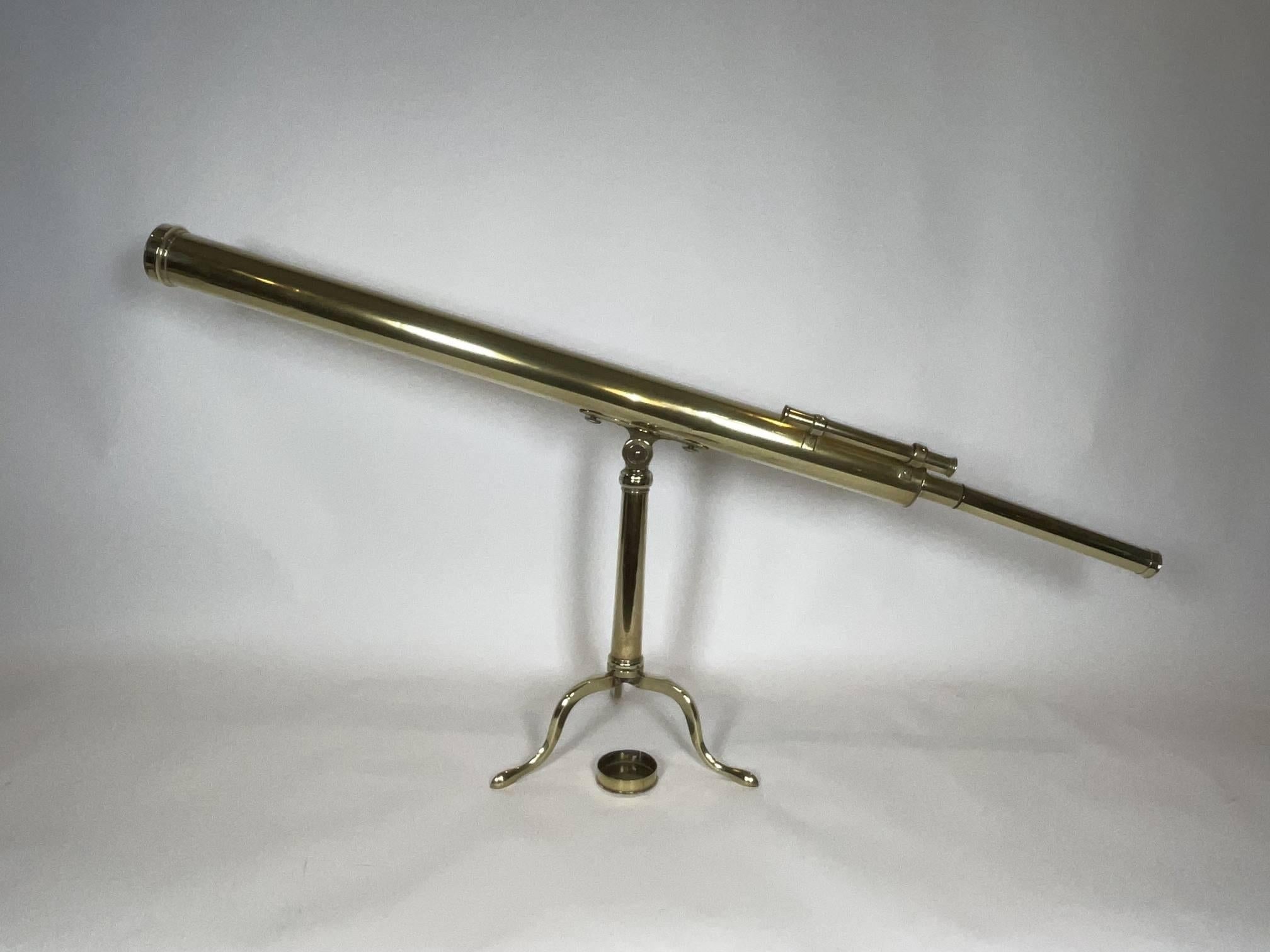 Télescope de bibliothèque en laiton par Wellington of London Circa 1800 en vente 6