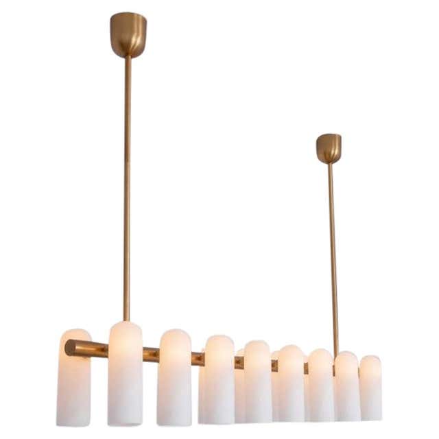 Halo C11 Brushed Brass Linear Chandelier (mixed) by Matthew McCormick ...