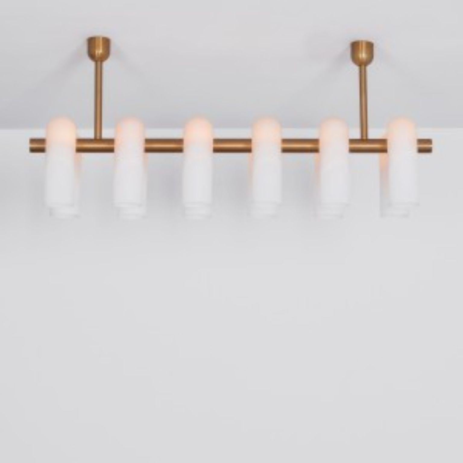 Polish Odyssey Linear MD Brass Chandelier by Schwung