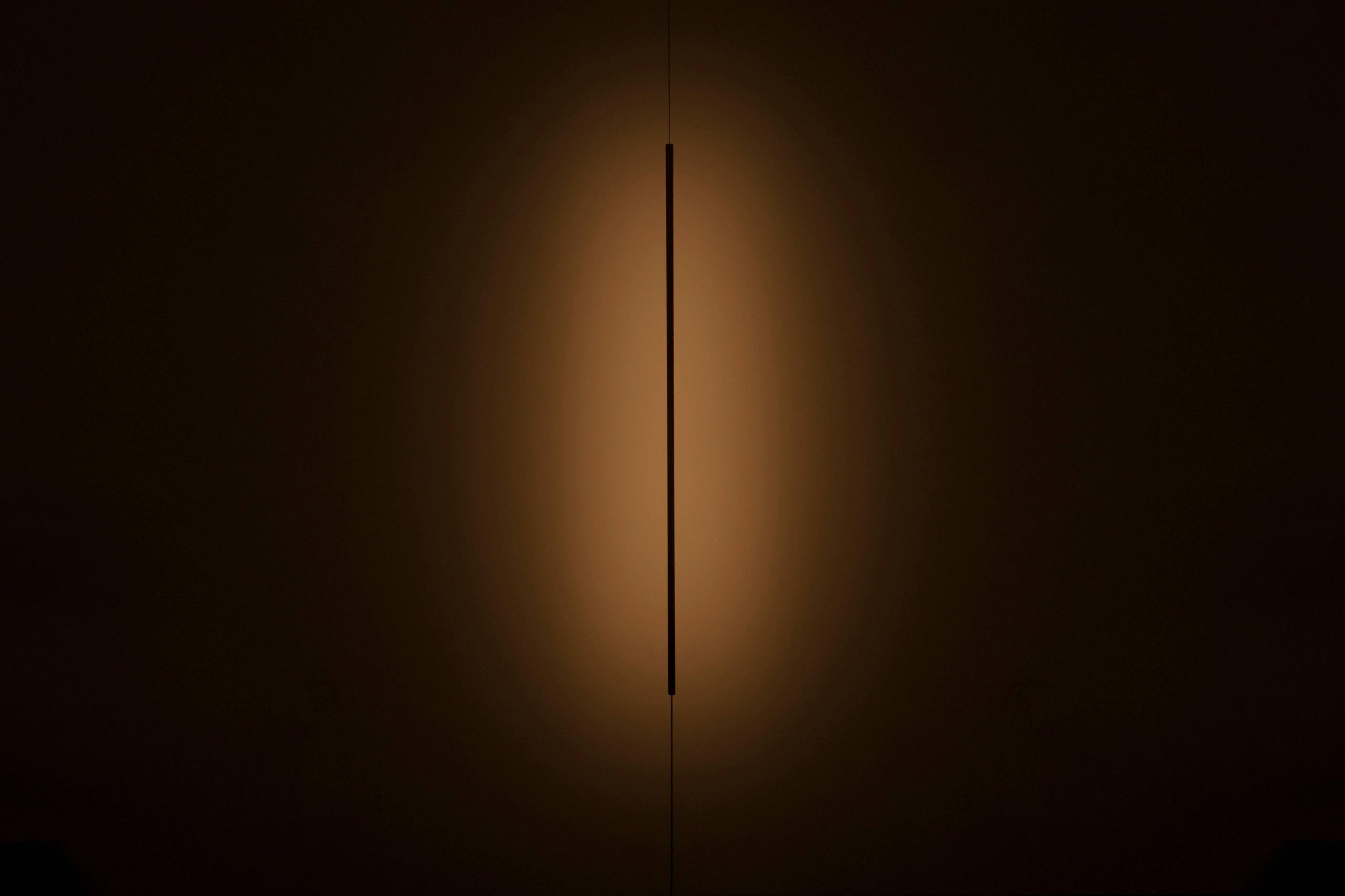 Italian D'Aria Corrente, Brass Linear Floor Light by Morghen