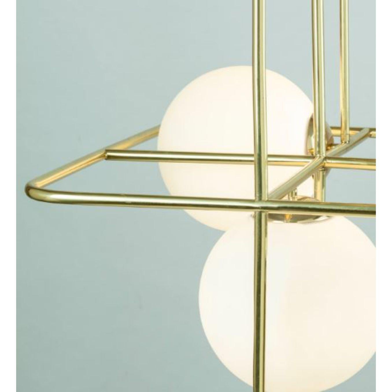 Contemporary Brass Link I Suspension Lamp by Dooq For Sale