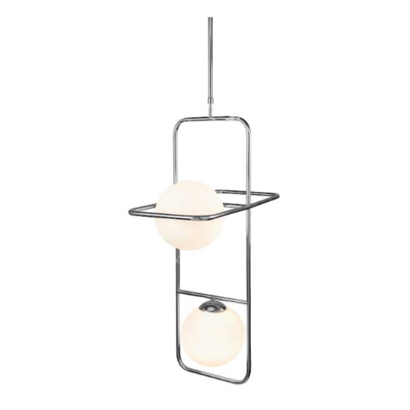 Modern Brass Link II Suspension Lamp by Dooq For Sale