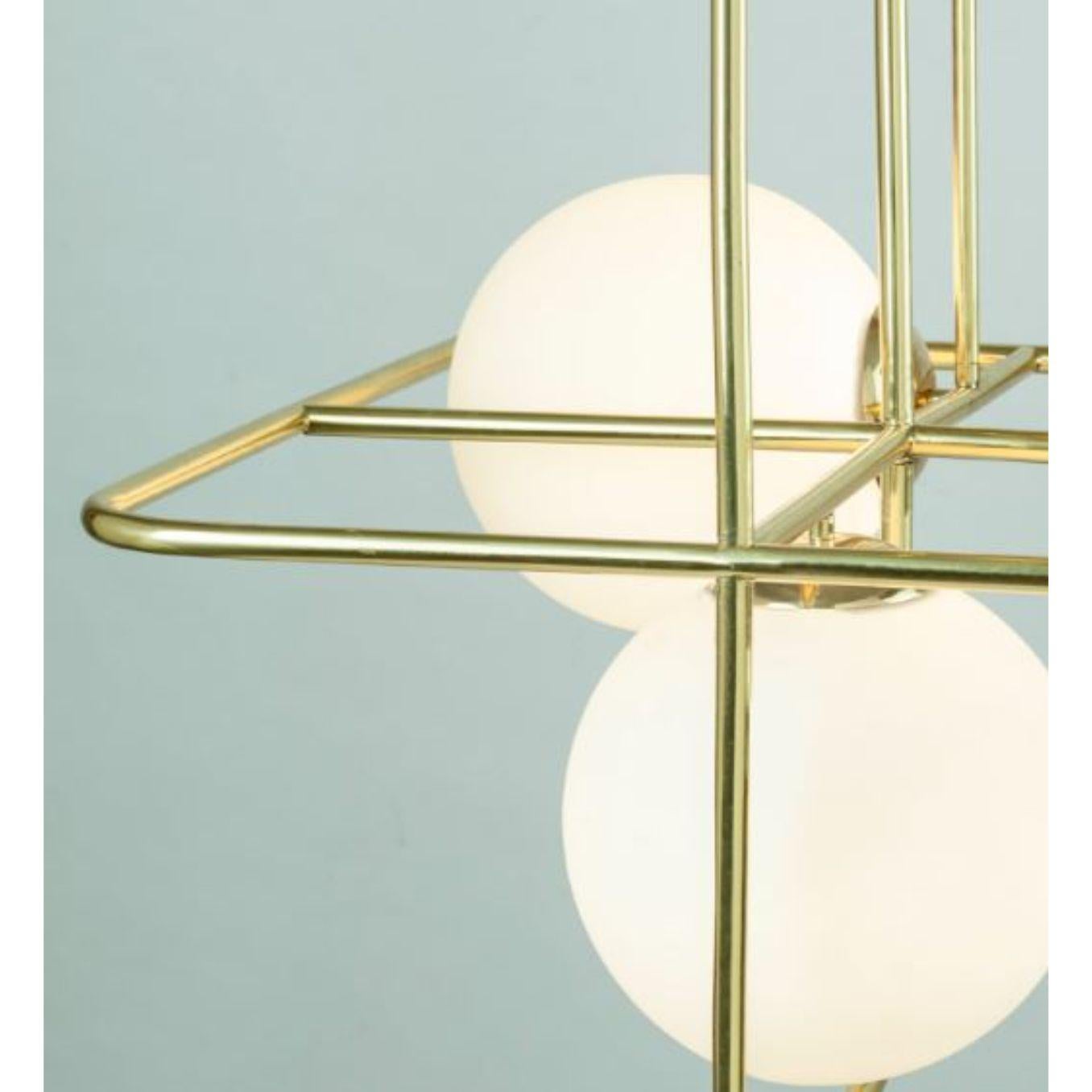 Contemporary Brass Link III Suspension Lamp by Dooq For Sale