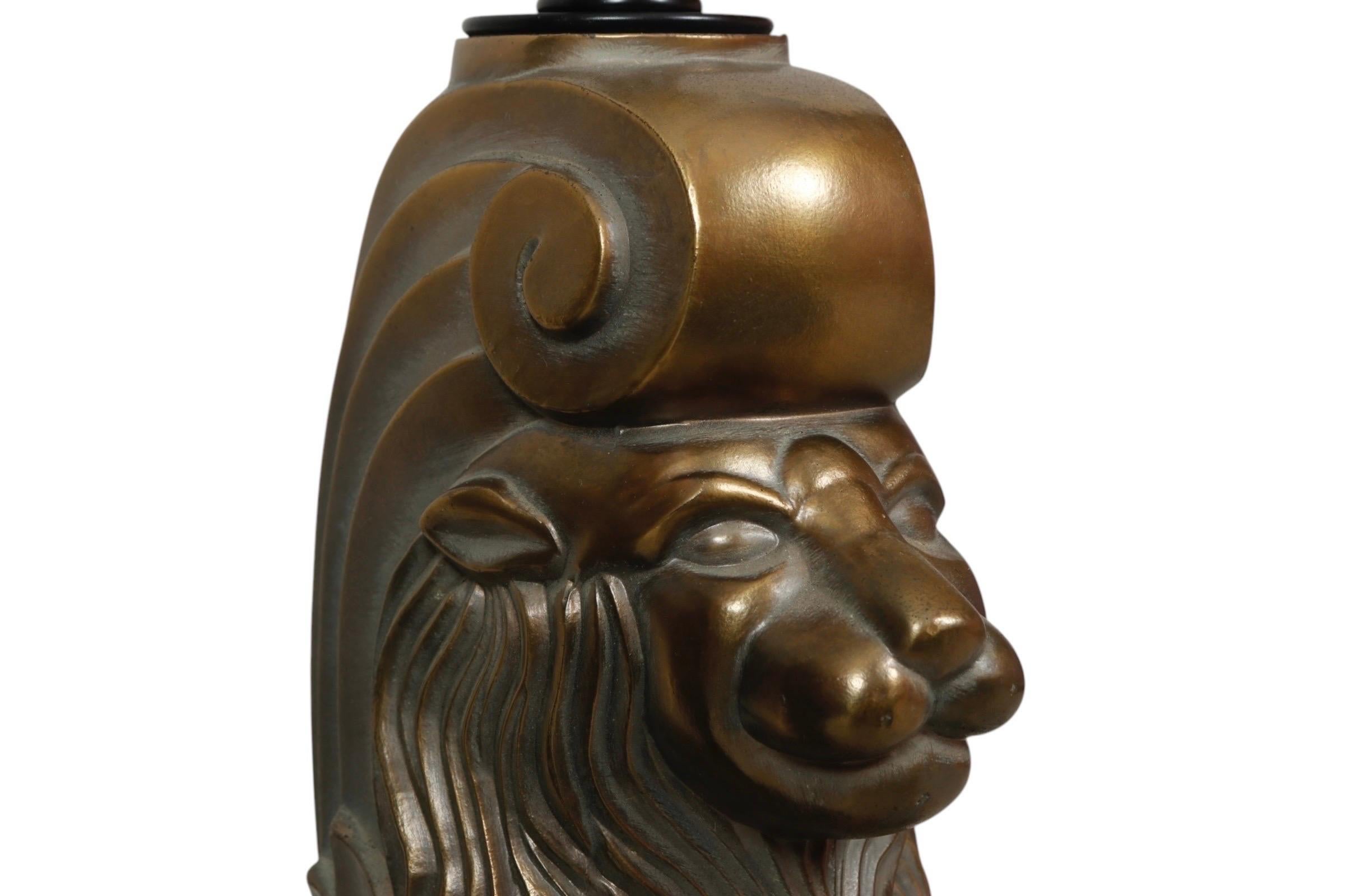 Brass Lion Table Lamps - a Pair 1