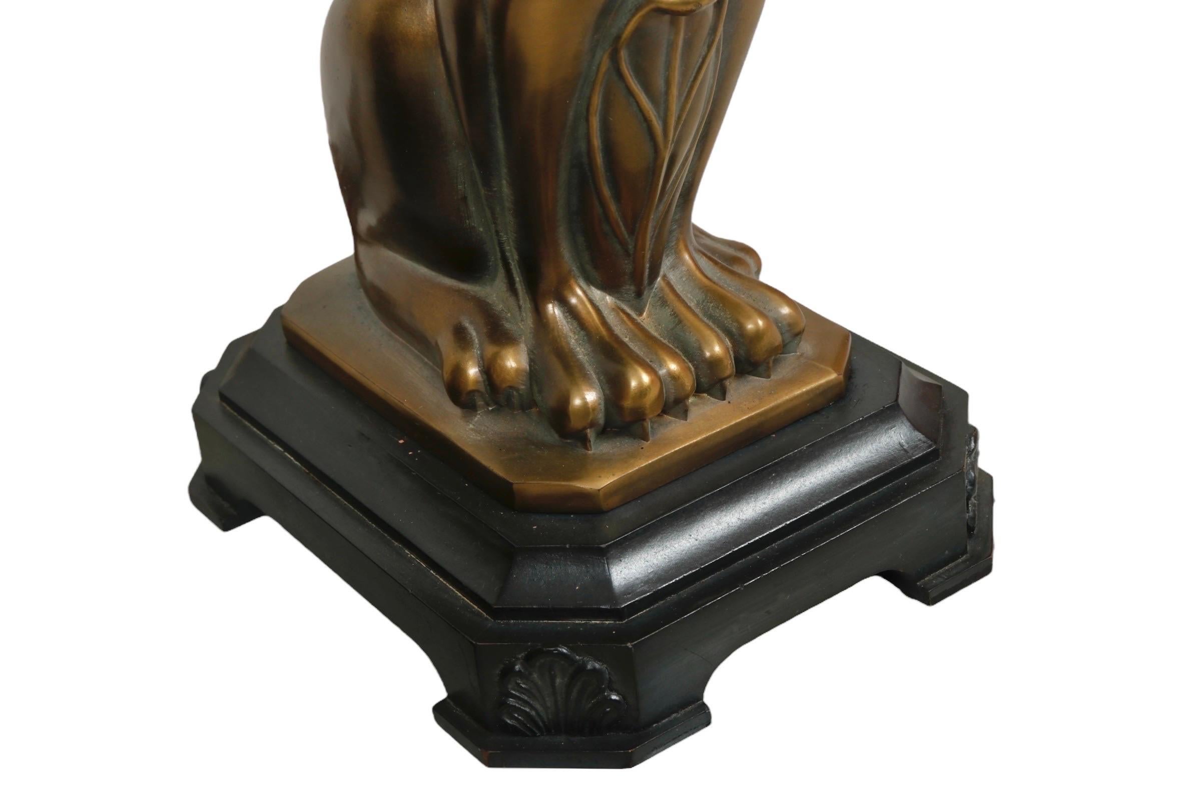 Brass Lion Table Lamps - a Pair 3