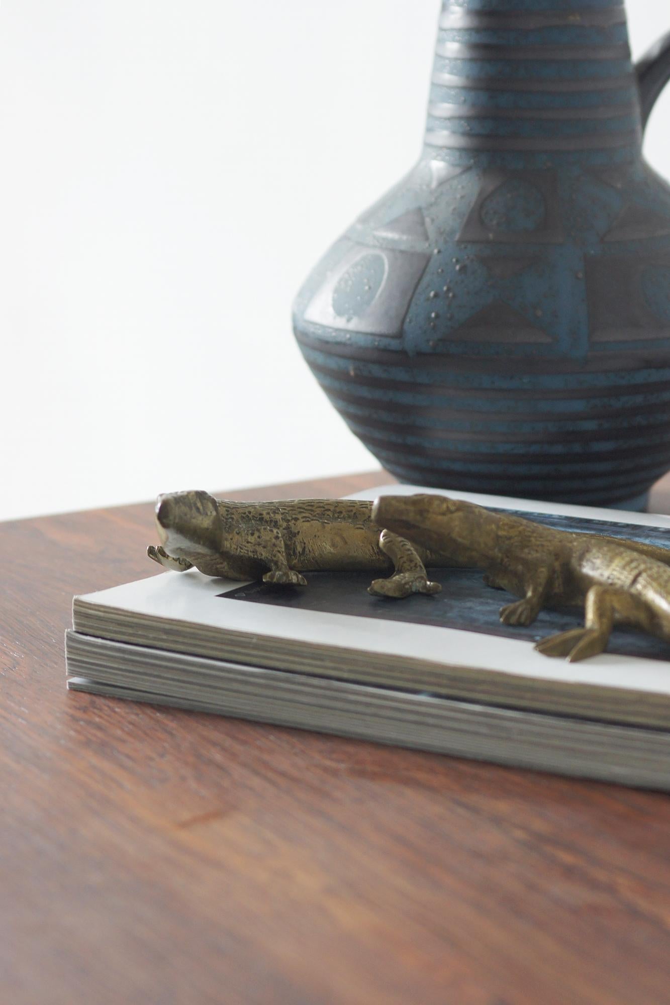 Brass Lizard Figures, 1960s, Set of 2 For Sale 1