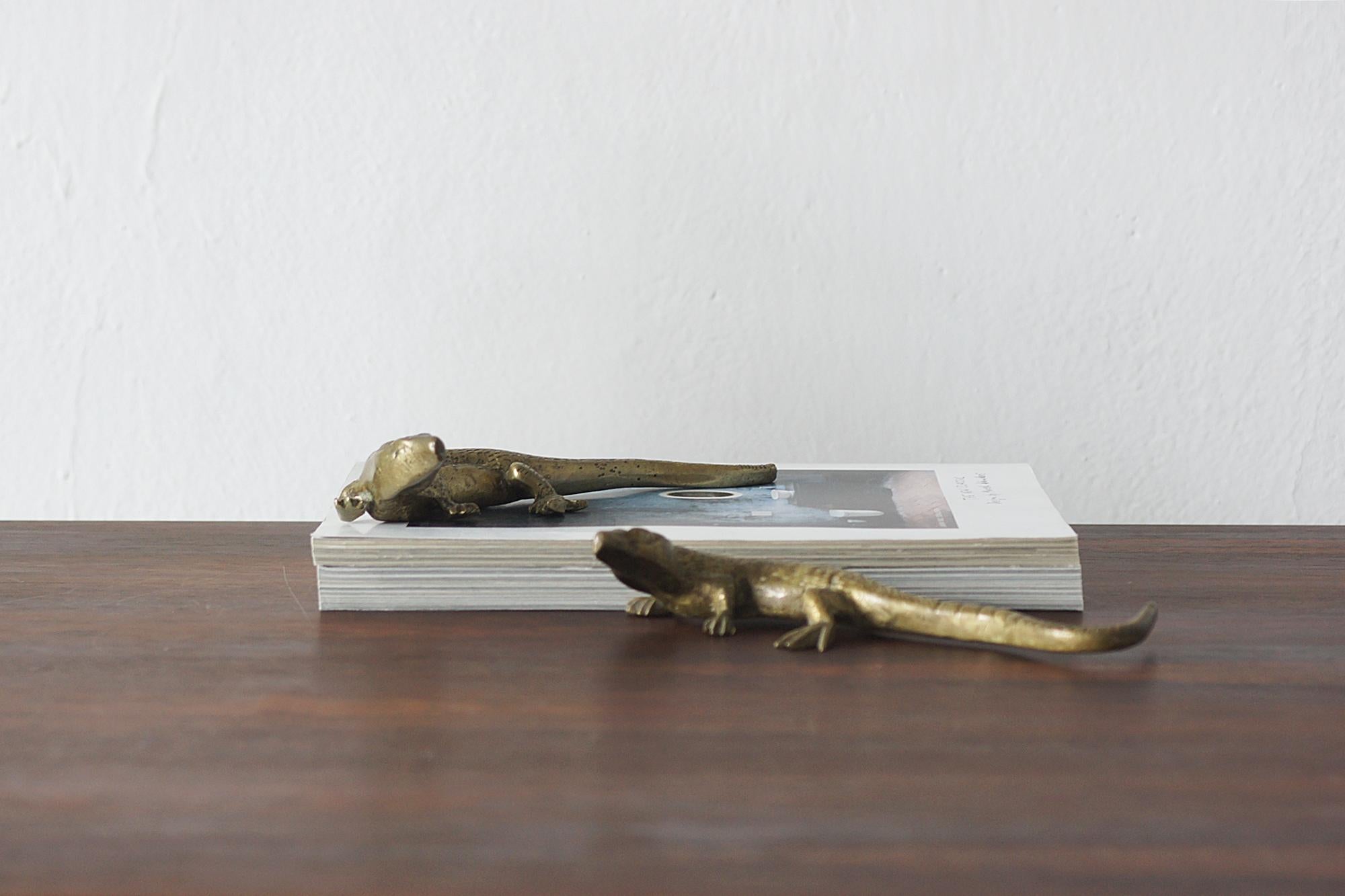 Brass Lizard Figures, 1960s, Set of 2 For Sale 2