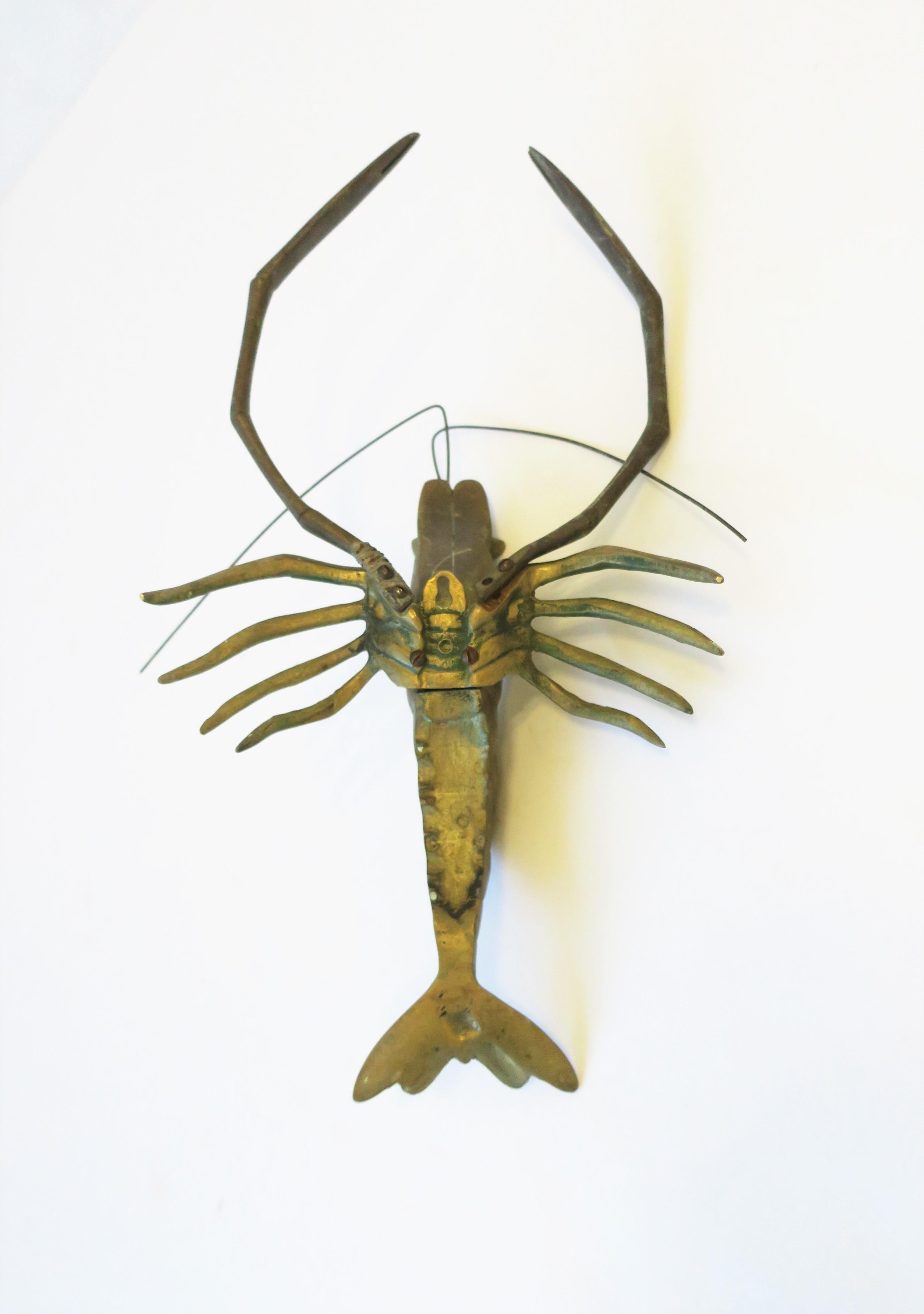 Japanese Brass Lobster  For Sale 10