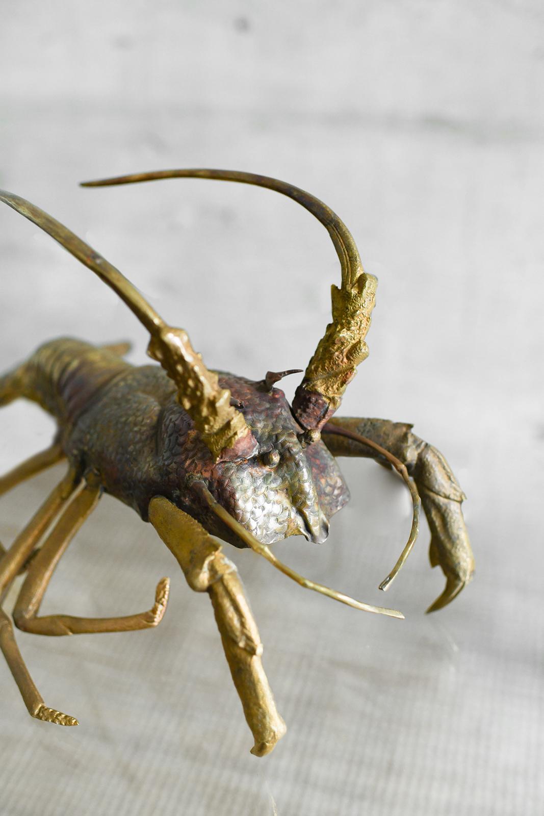 Italian Brass Lobster – Molto Editions, 1970s For Sale