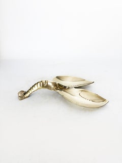 Brass lobster-shaped ashtray