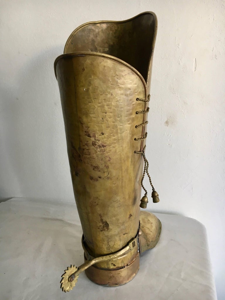 Brass Lombard Boot Umbrella Stand at 1stDibs
