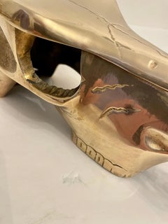 Brass Longhorn Wall Sculpture