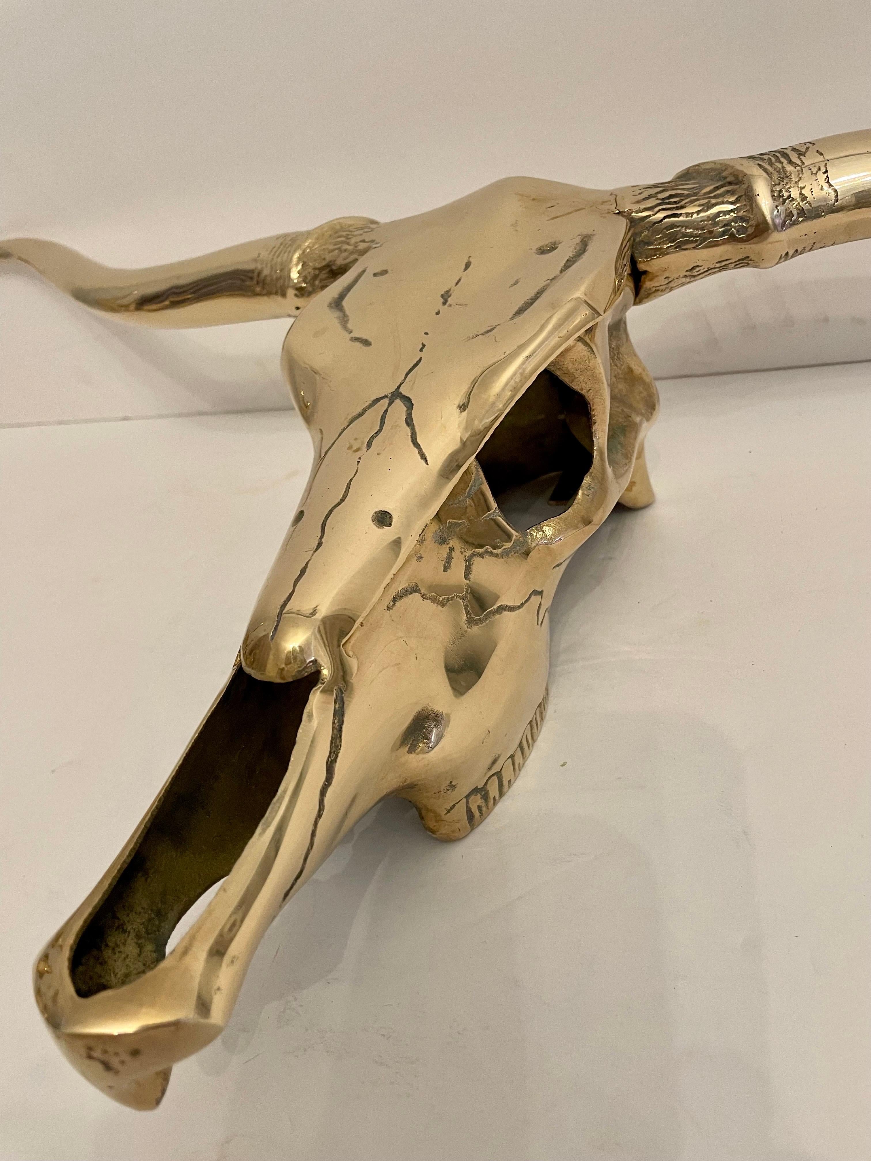 brass longhorn skull