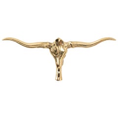 Brass Longhorn Wall Sculpture