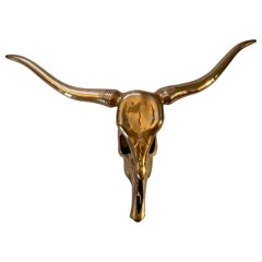 Brass Longhorn Wall Sculpture