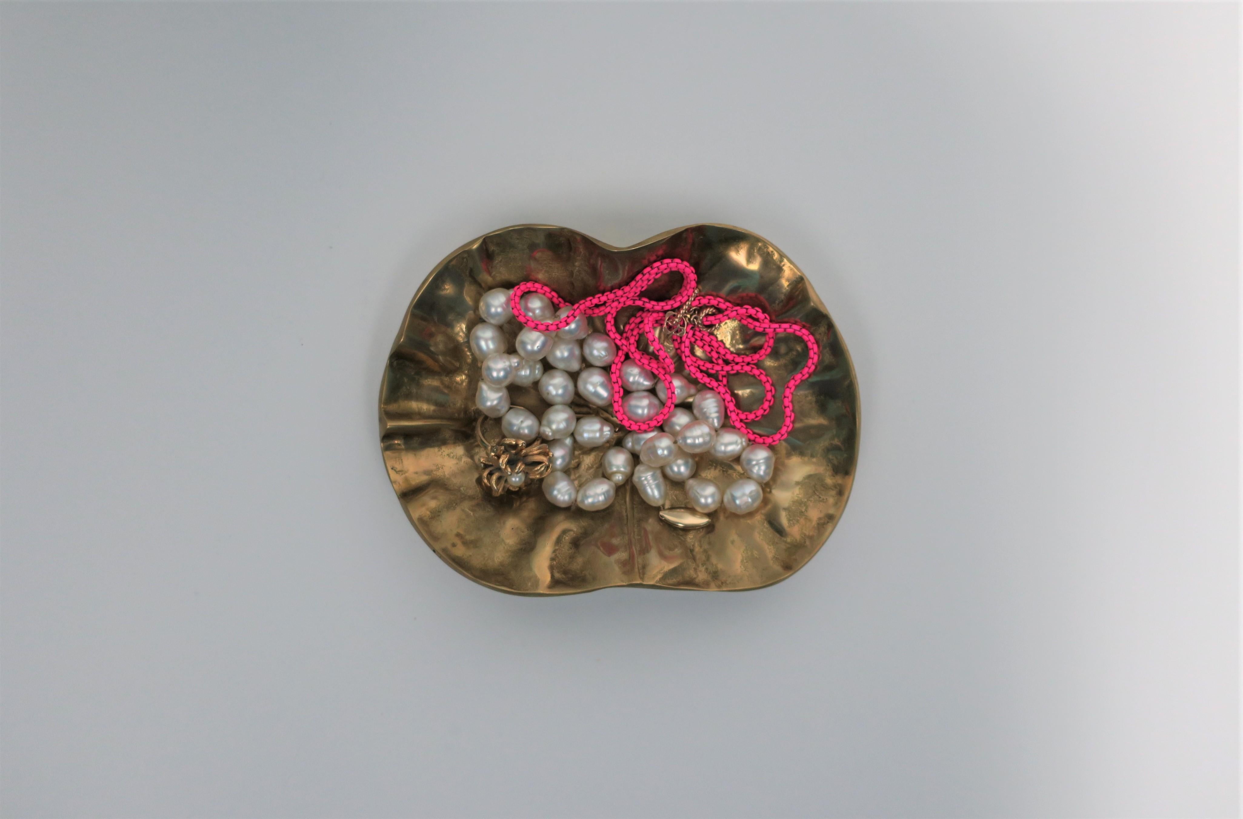 Brass Jewelry Dish Lotus Flower by Designer Kelly Wearstler For Sale 5