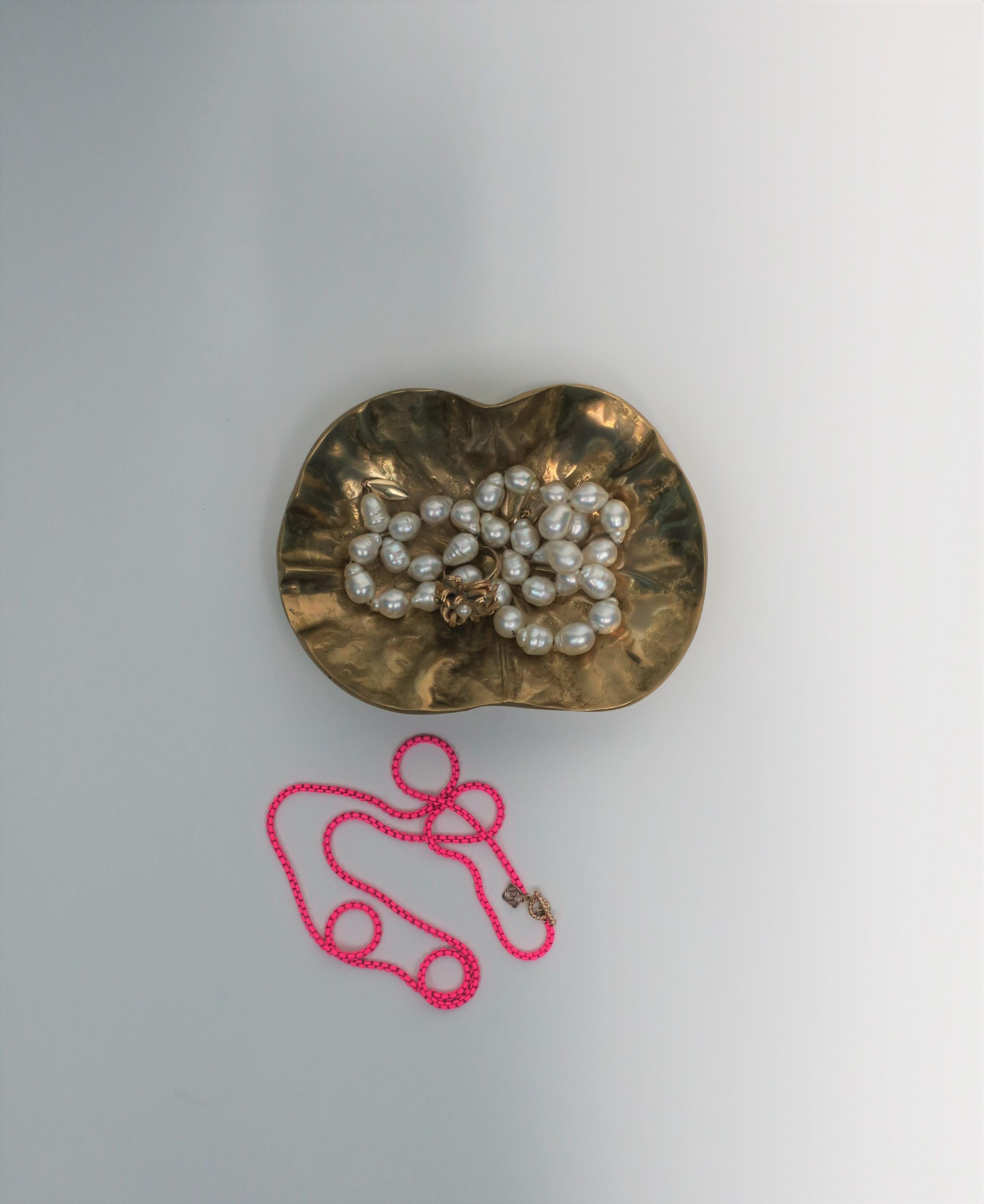 Brass Jewelry Dish Lotus Flower by Designer Kelly Wearstler For Sale 8