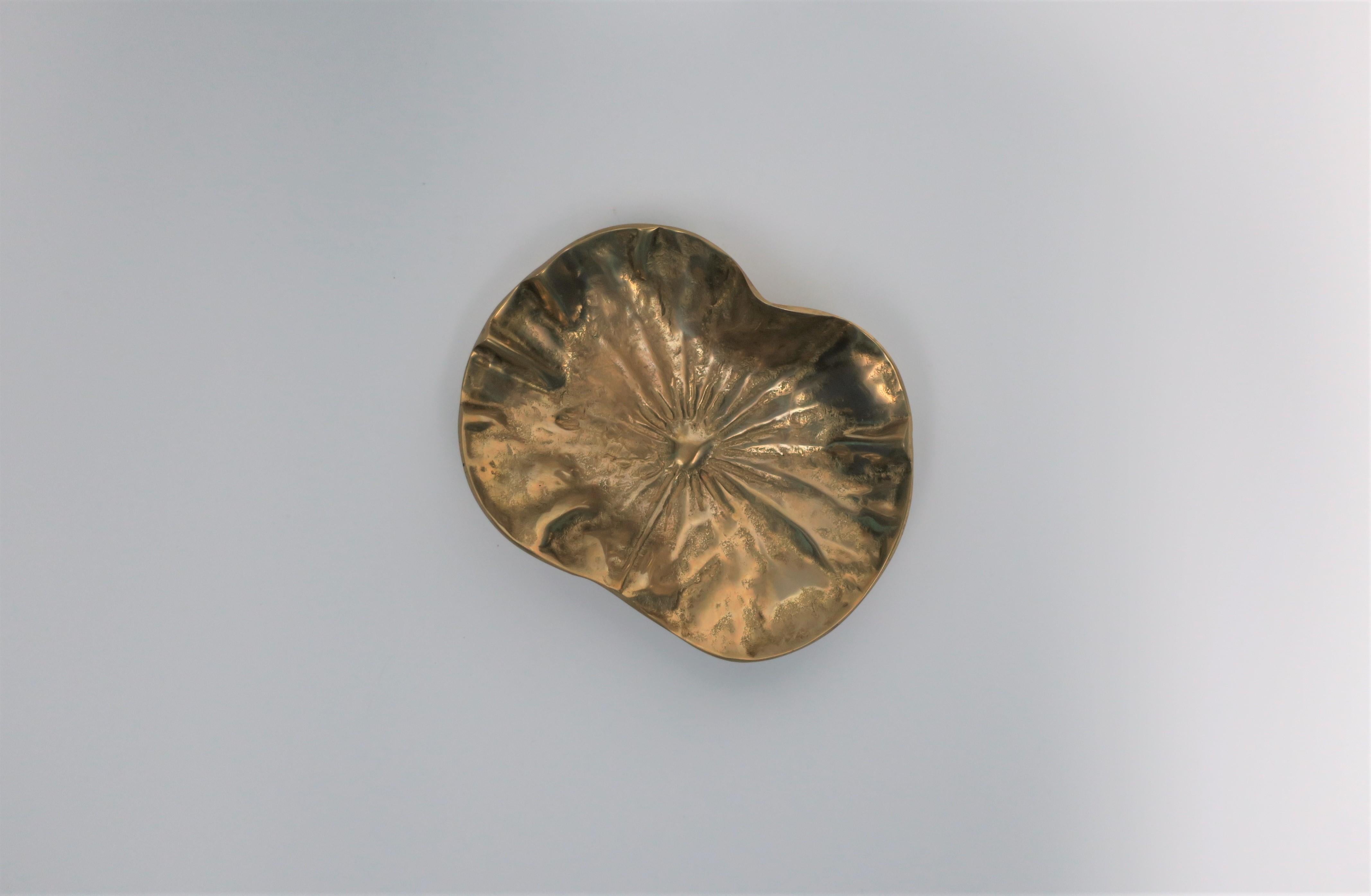 Brass Jewelry Dish Lotus Flower by Designer Kelly Wearstler In Good Condition For Sale In New York, NY