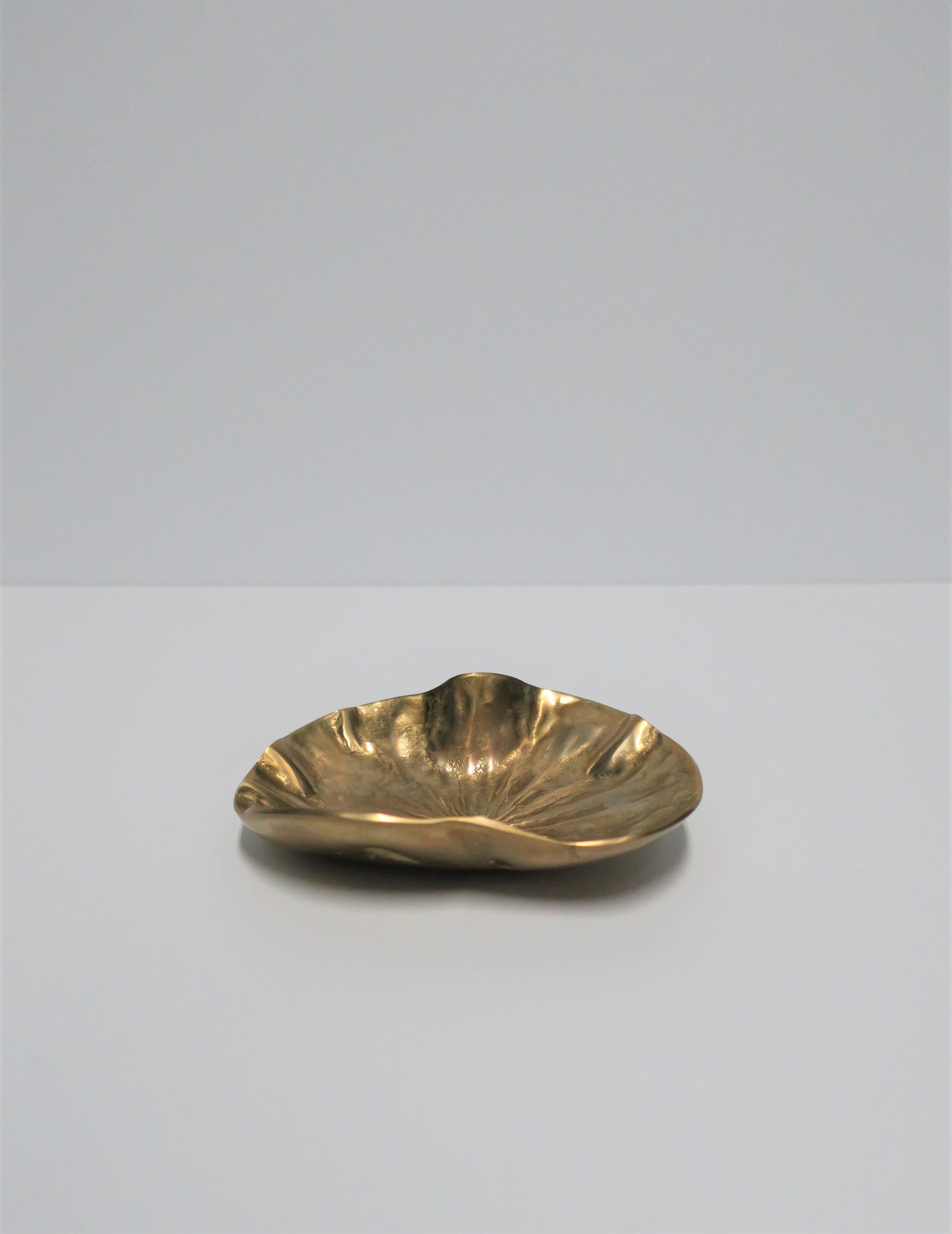 Brass Jewelry Dish Lotus Flower by Designer Kelly Wearstler For Sale 1