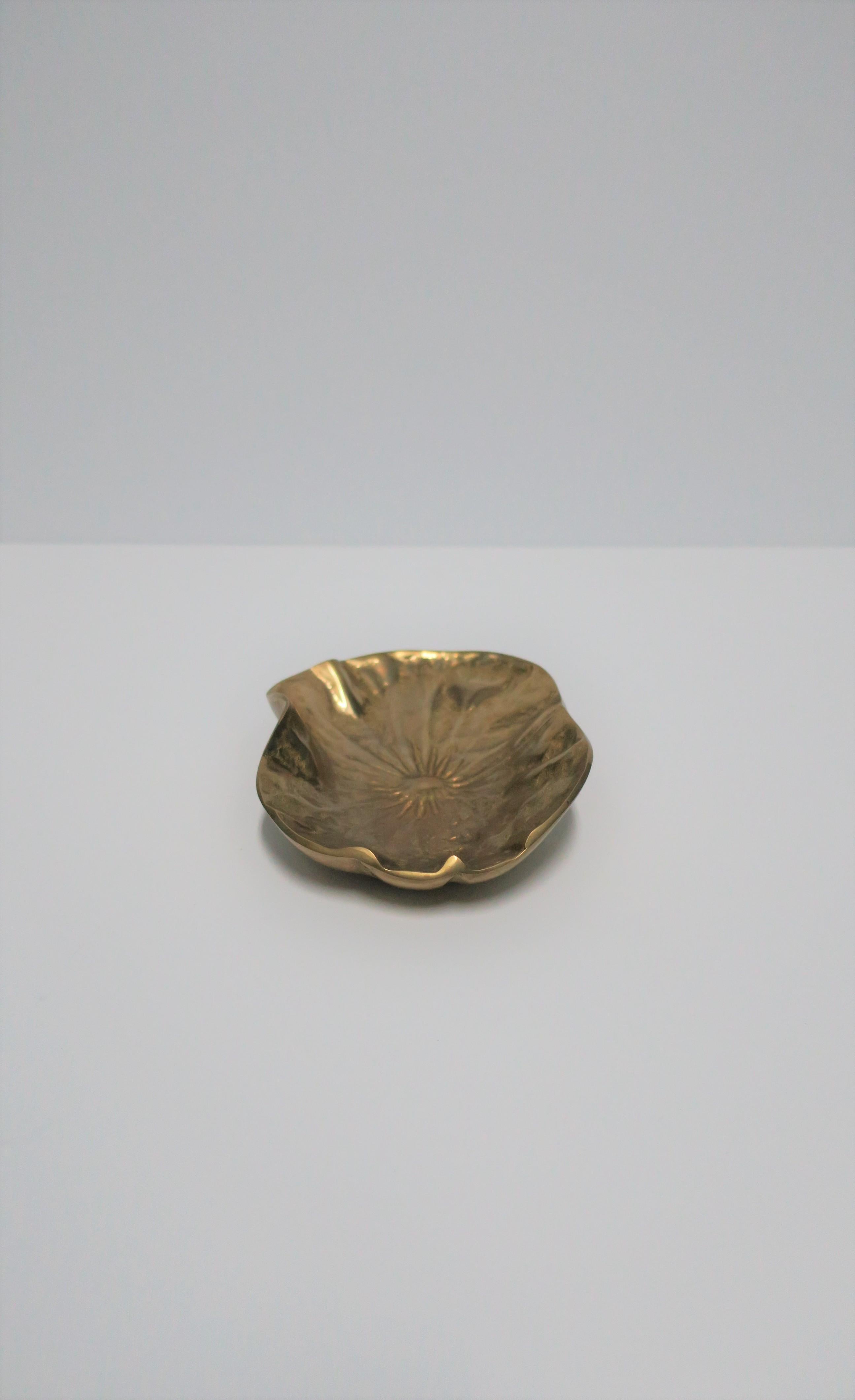 Brass Jewelry Dish Lotus Flower by Designer Kelly Wearstler For Sale 3