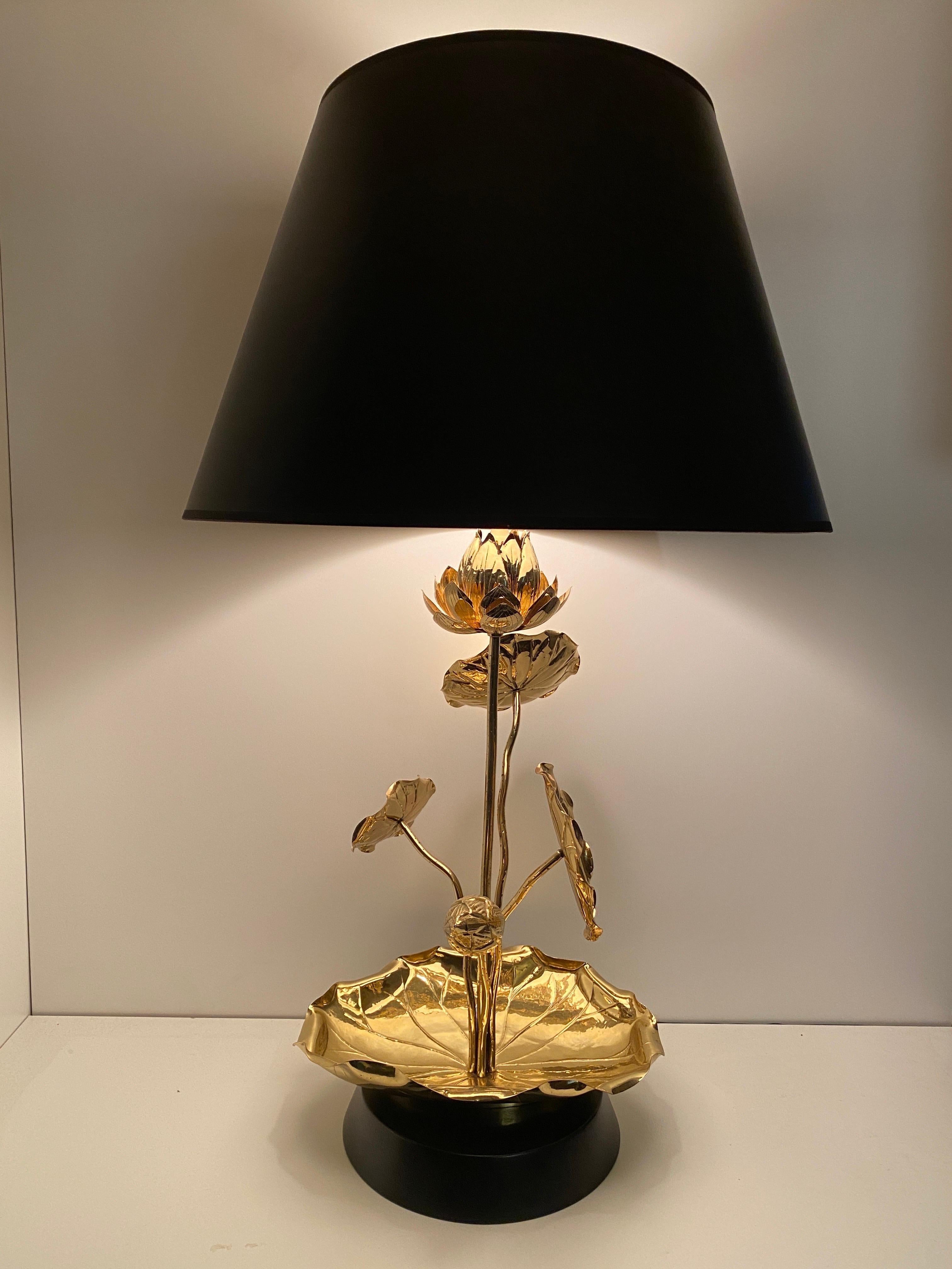 Lampada Lotus in ottone di Feldman in vendita 5