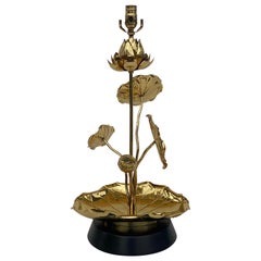 Brass Lotus Lamp by Feldman