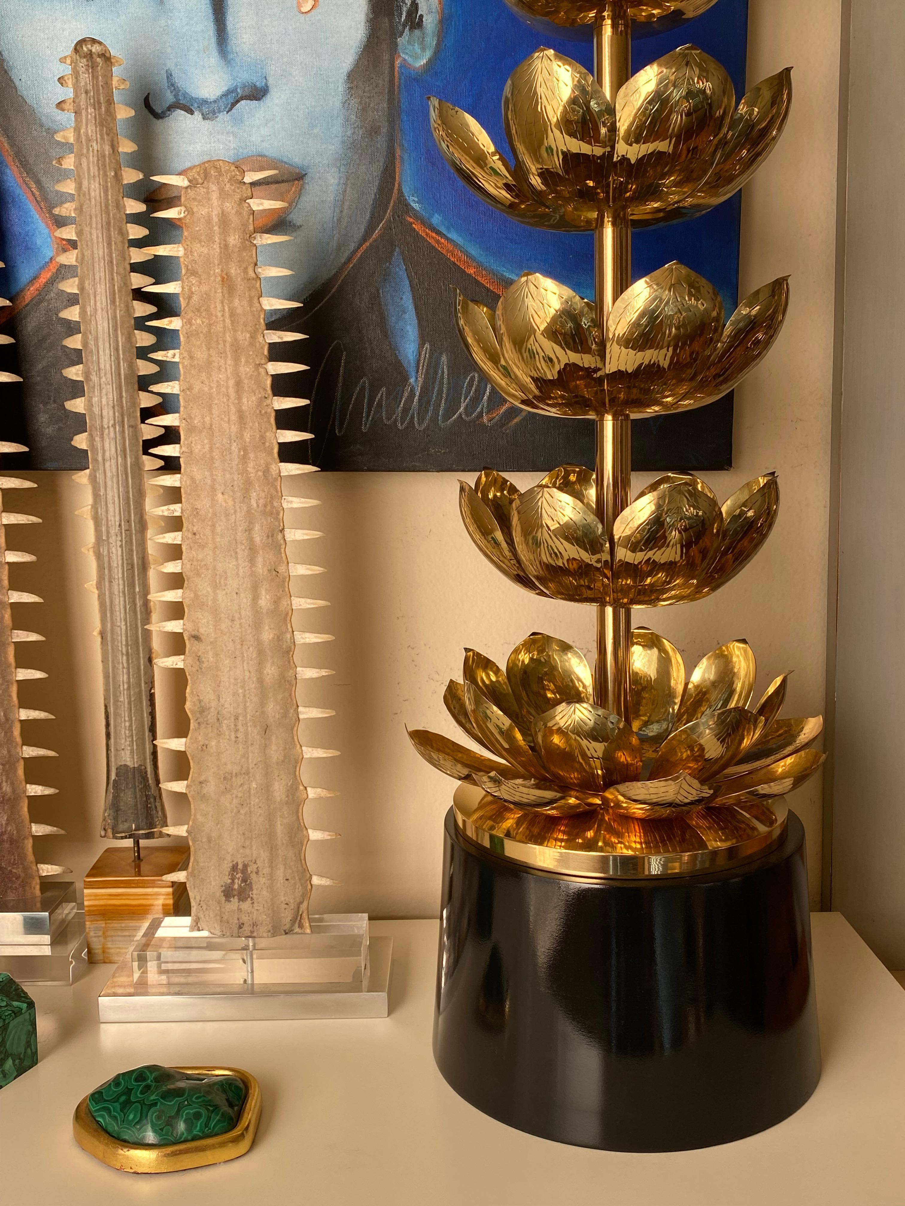Brass Lotus Lamp 1
