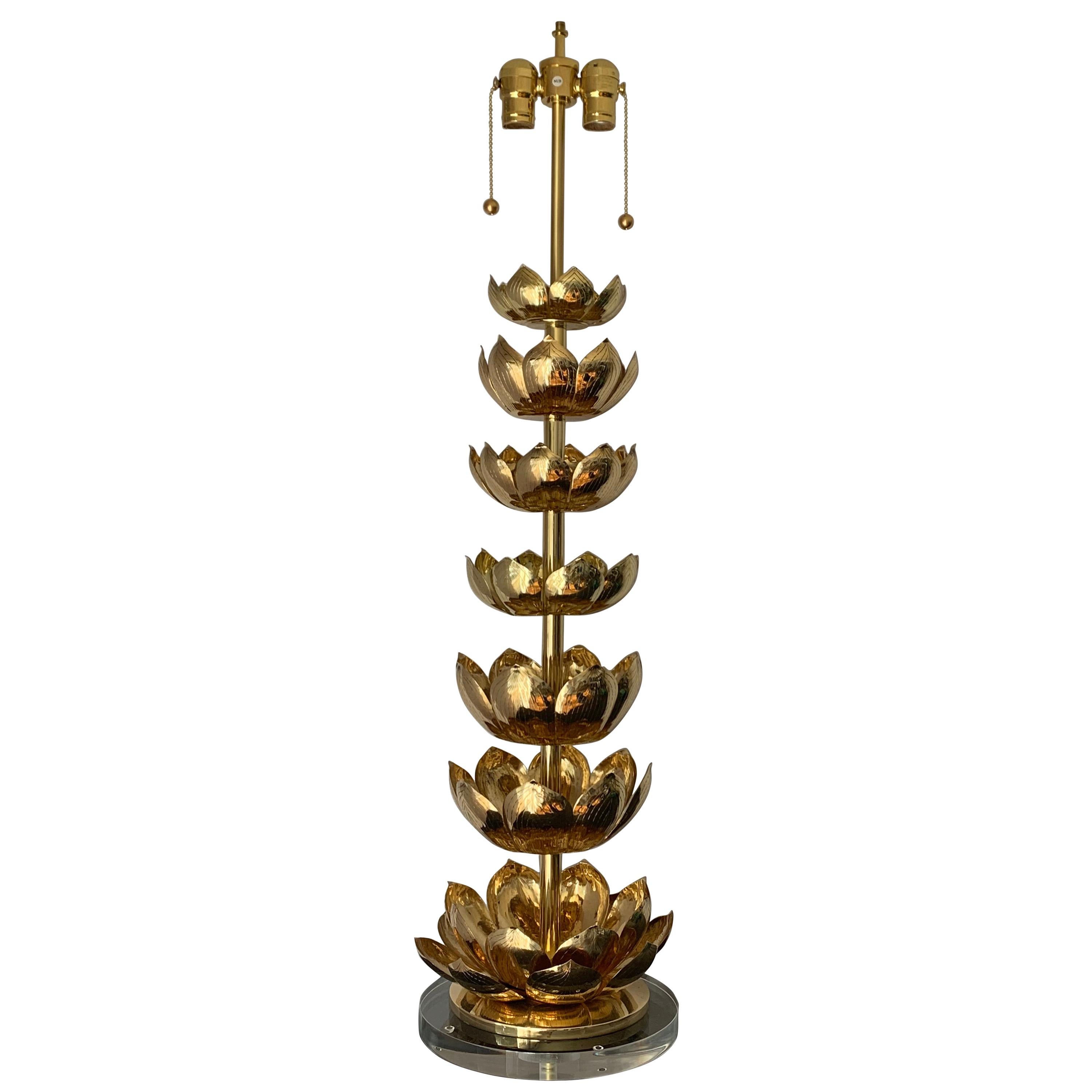 Brass Lotus Lamp