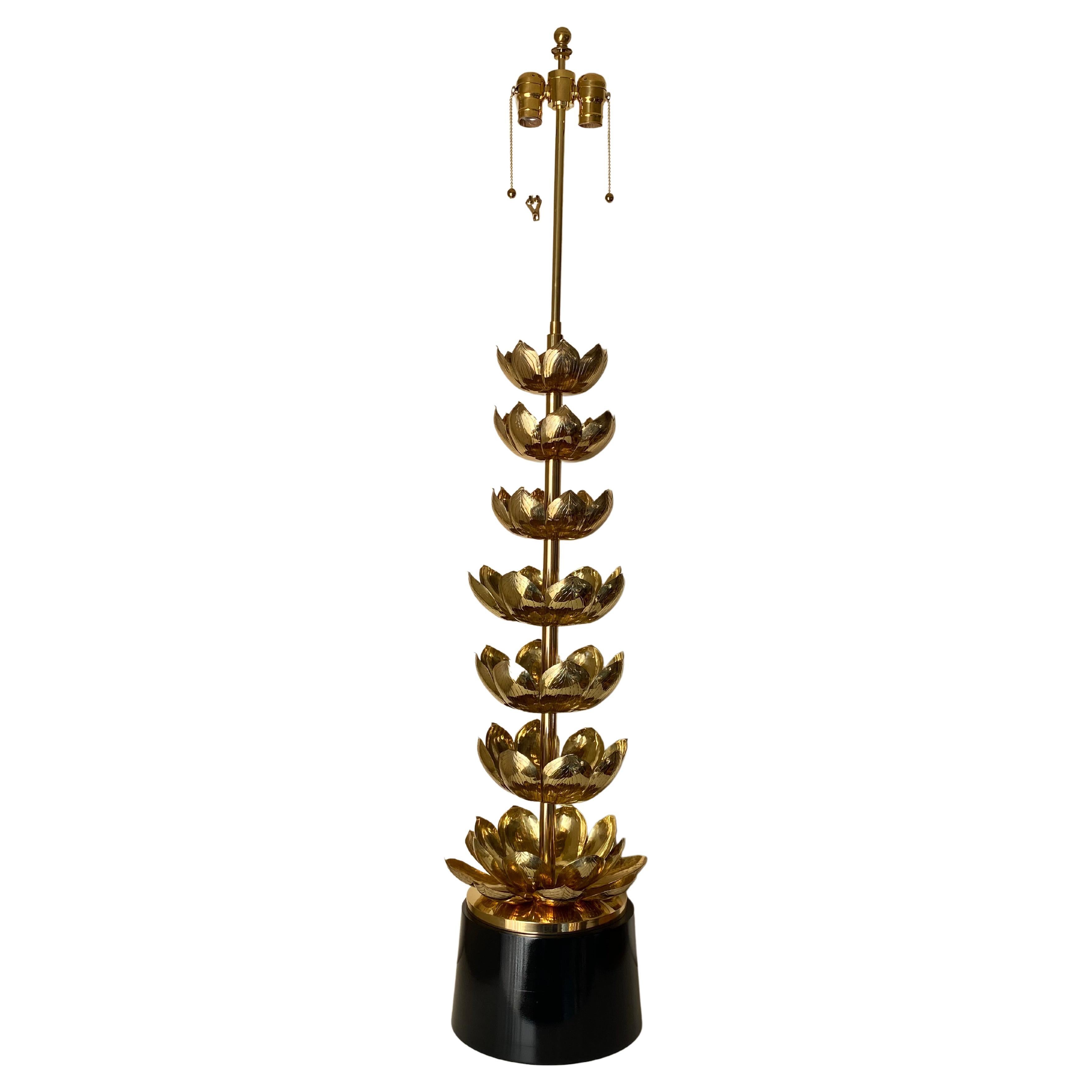 Brass Lotus Lamp
