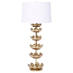Brass Lotus Leaf Table Lamp