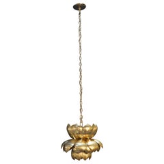 Brass Lotus Pendant Chandelier