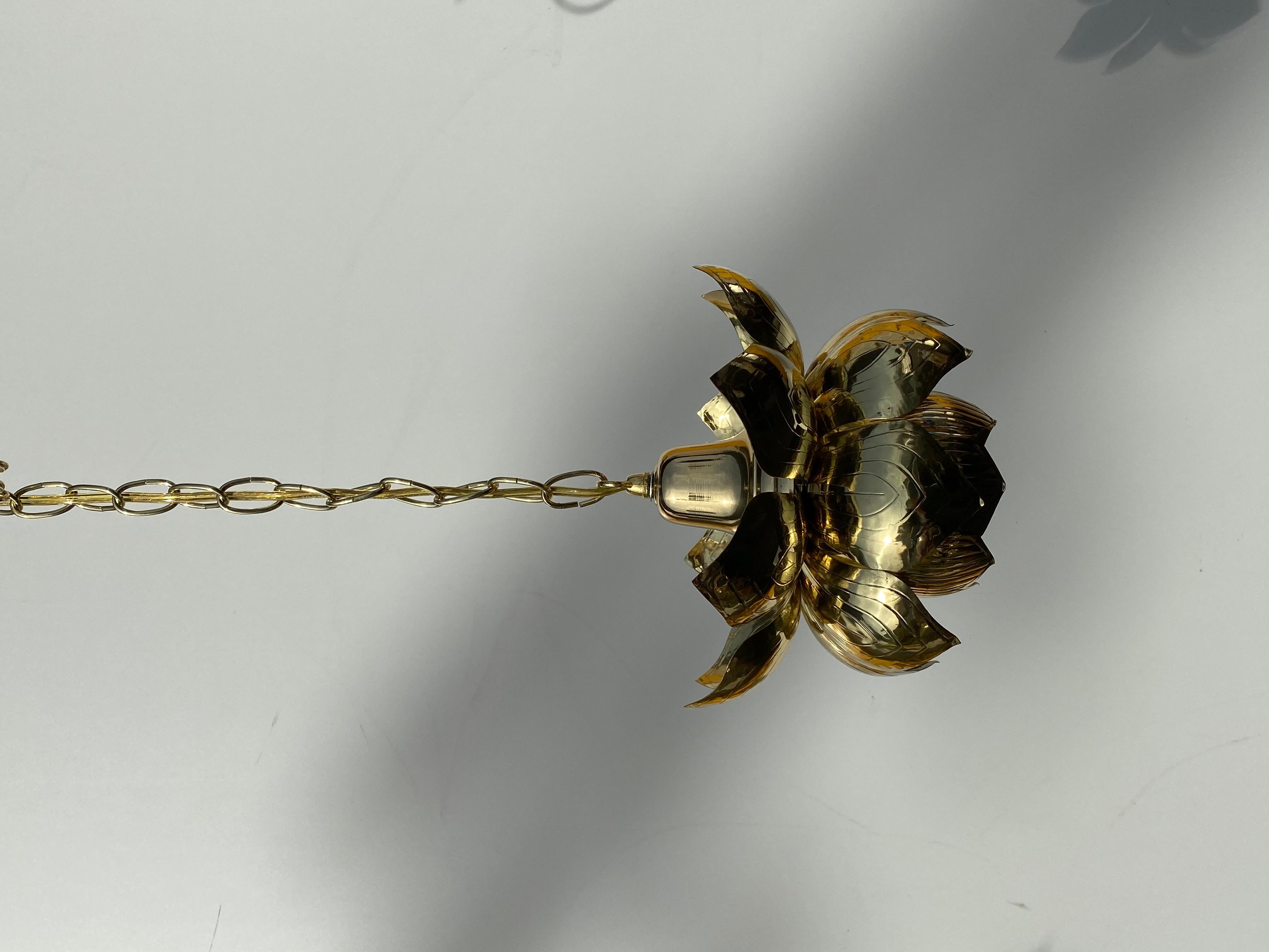 Brass Lotus Pendant 2