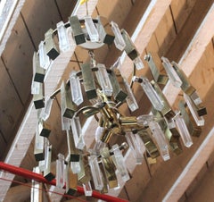 Brass & Lucite Chandelier
