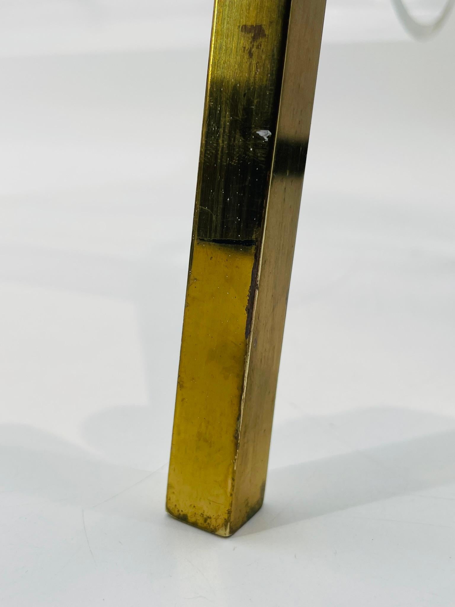 Brass & Lucite Magazine Holder by Charles Hollis Jones, USA 1960's Signed For Sale 3