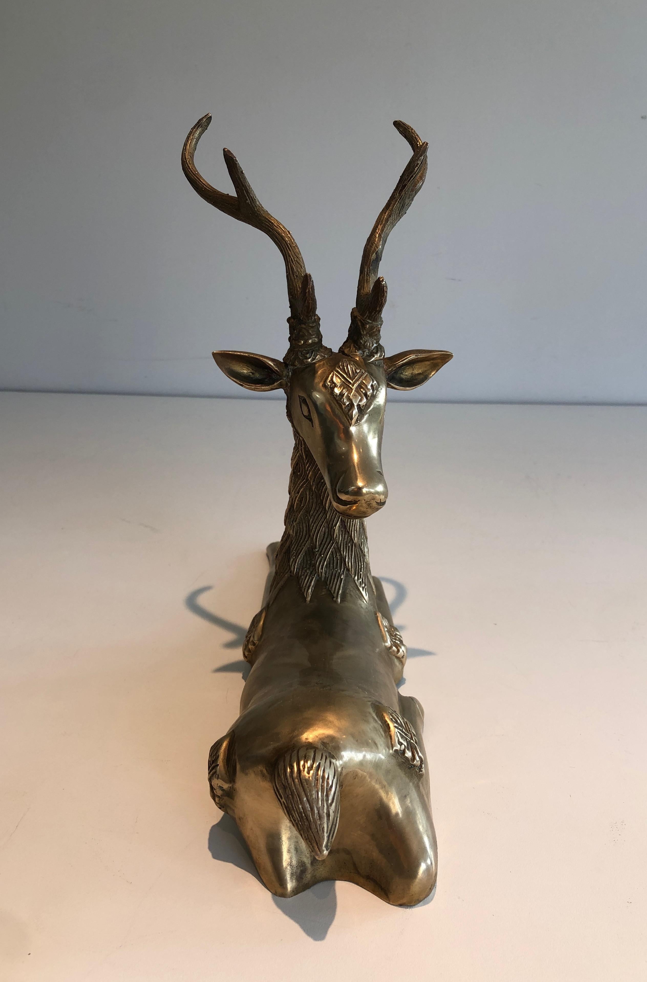 bronze sculpted reindeer