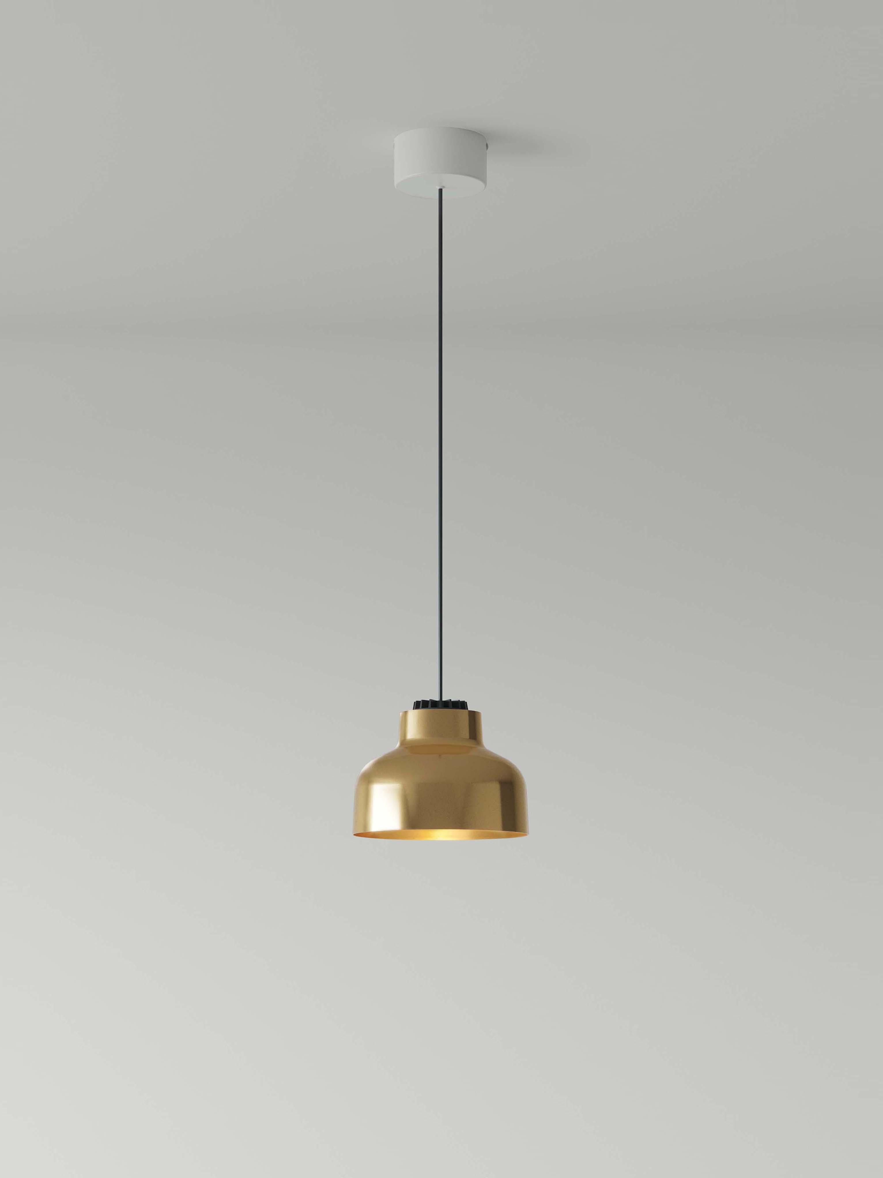 Spanish Brass M64 Pendant Lamp by Miguel Milá For Sale