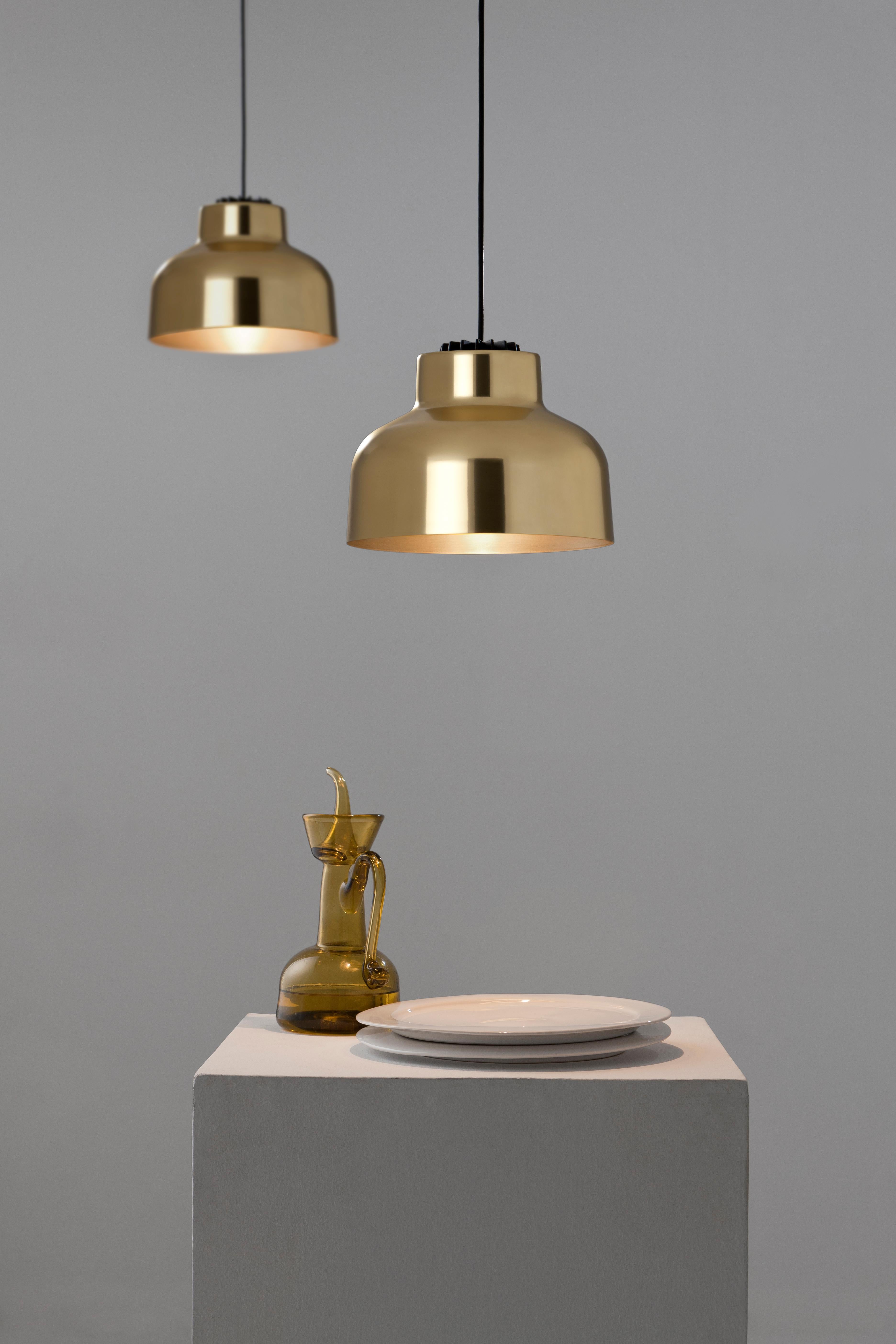 Contemporary Brass M64 Pendant Lamp by Miguel Milá For Sale