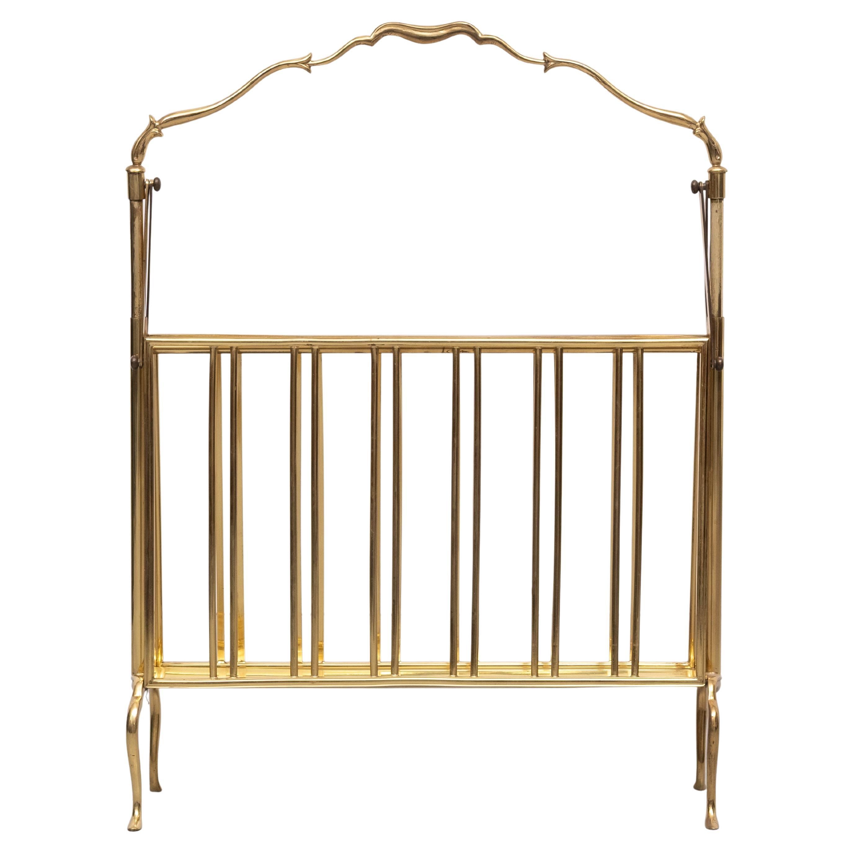 Francese Porta riviste in ottone Maison Baguès 1950s Francia in vendita