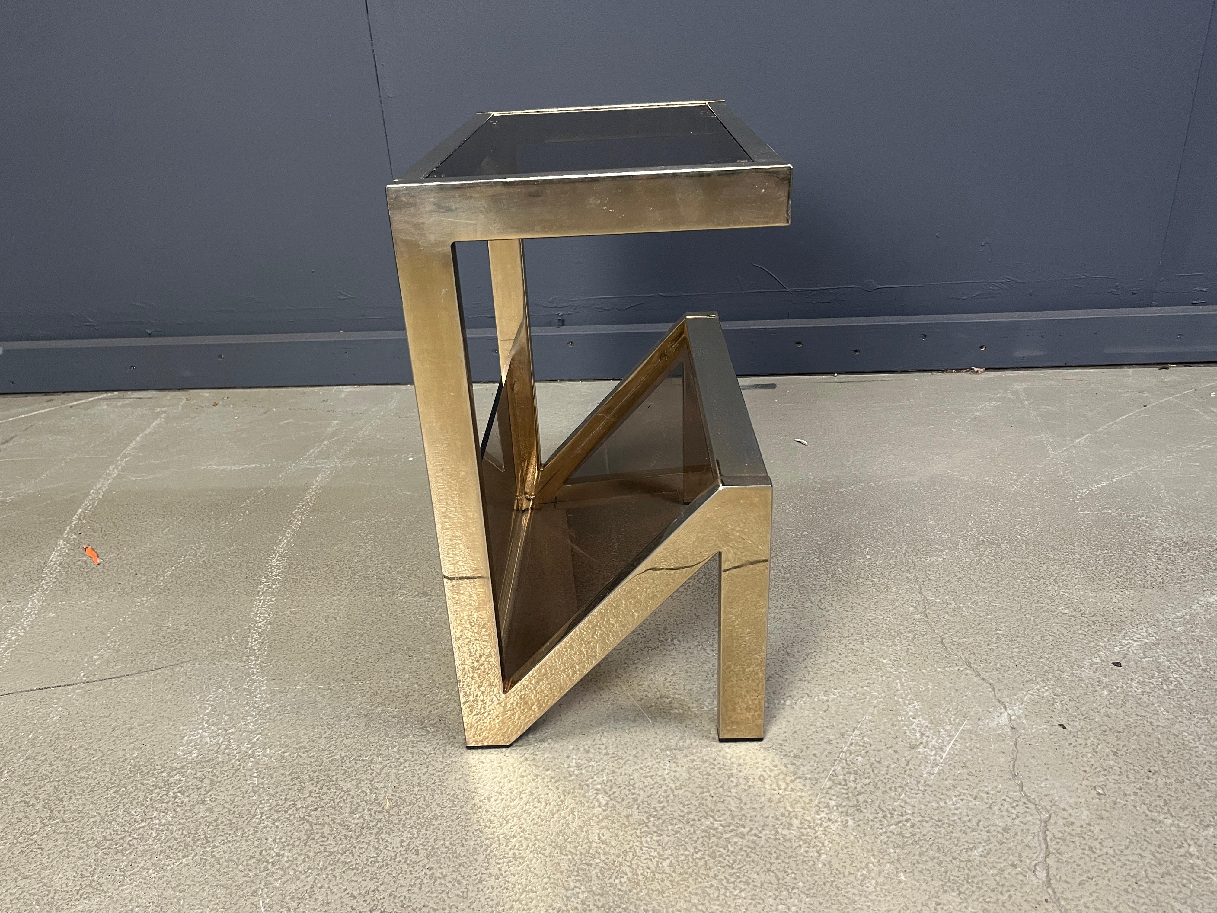 Hollywood Regency Portariviste in ottone di Belgochrom, anni '70 in vendita