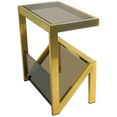Brass Magazine Rack by Belgochrom, 1970s