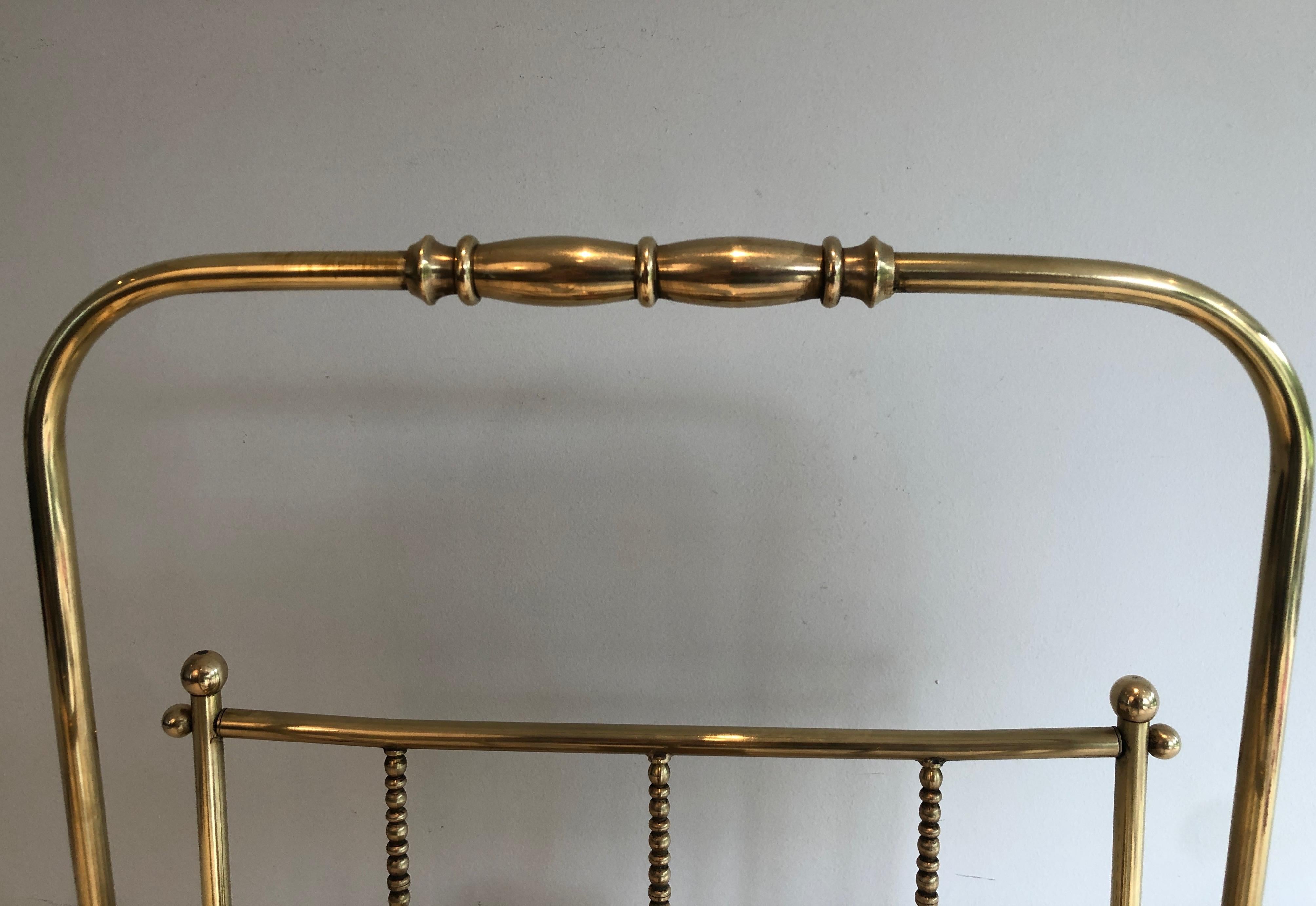 French Brass Magazine Rack For Sale