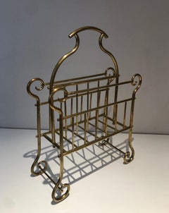 Brass Magazine Rack. French Work, circa 1900