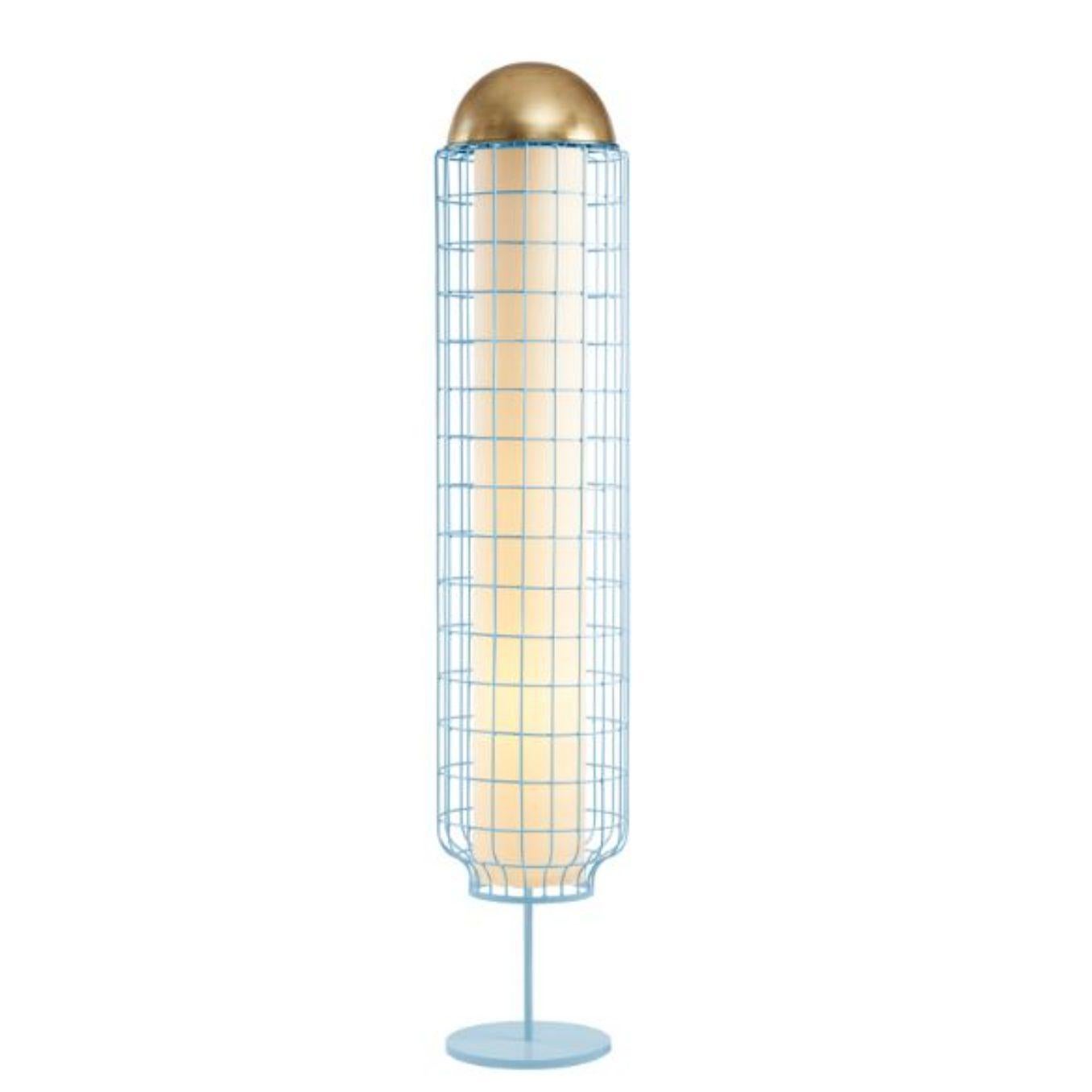 Portuguese Brass Magnolia Floor Lamp by Dooq For Sale