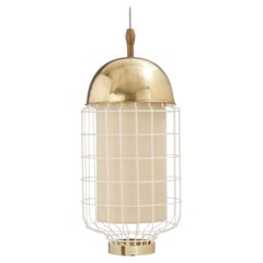 Brass Magnolia II Suspension Lamp with Brass Ring by Dooq