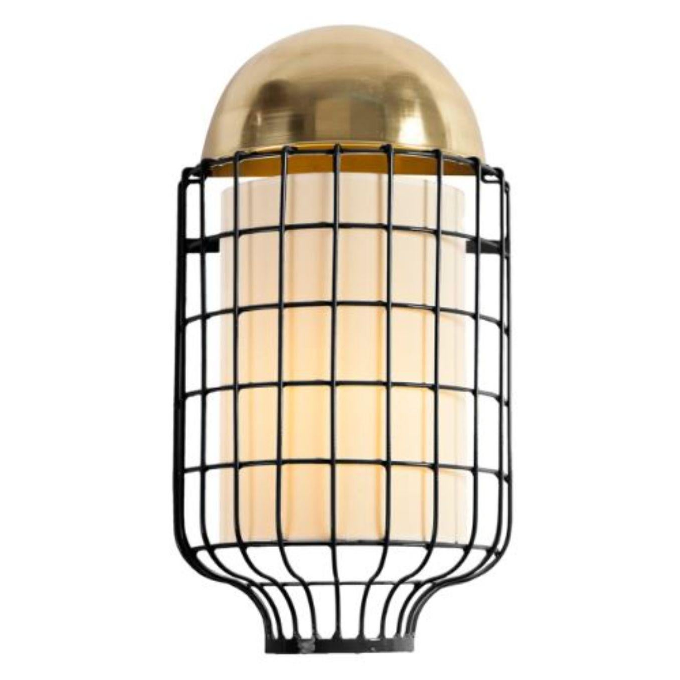 Brass Magnolia wall lamp by Dooq
Dimensions: W 30 x D 13 x H 56 cm
Materials: lacquered metal, polished or brushed metal, brass.
abat-jour: cotton
Also available in different colours and materials.

Information:
230V/50Hz
E14/1x15W