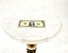 Brass & Marble Decorative Ornate Round Pedestal Stand Mint!