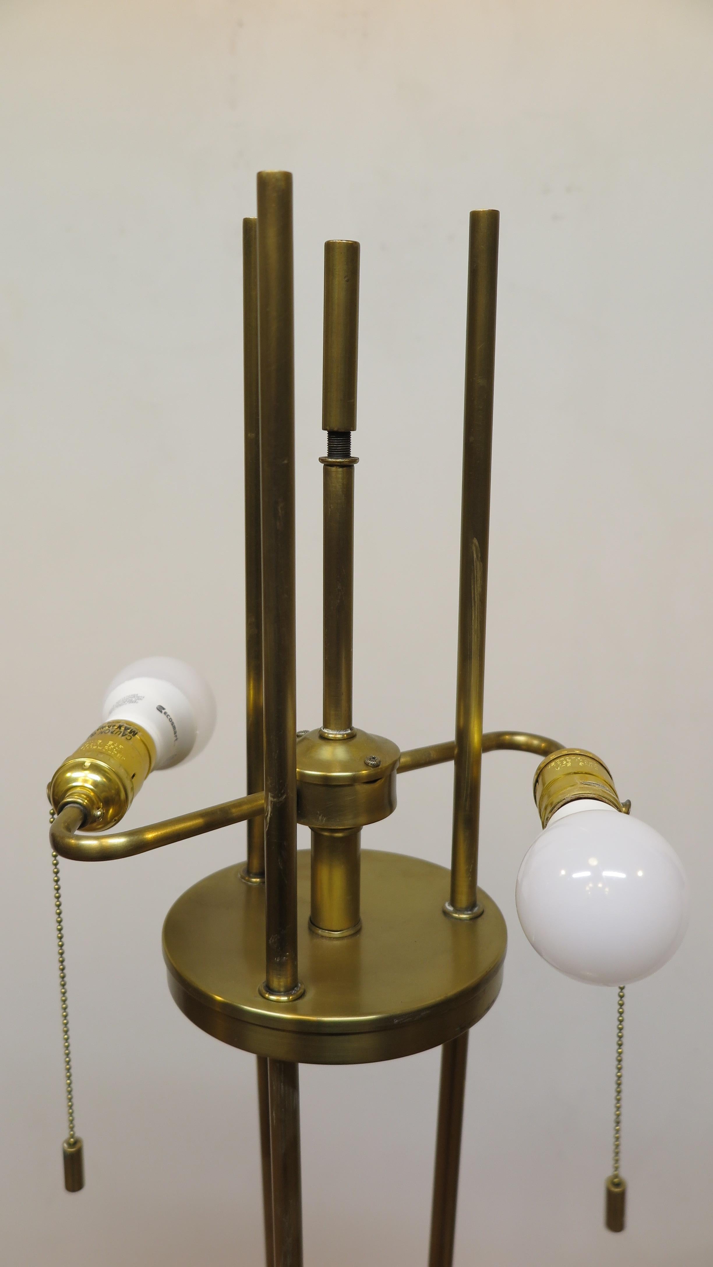 Brass and Marble Floor Lamp In Good Condition In New York, NY