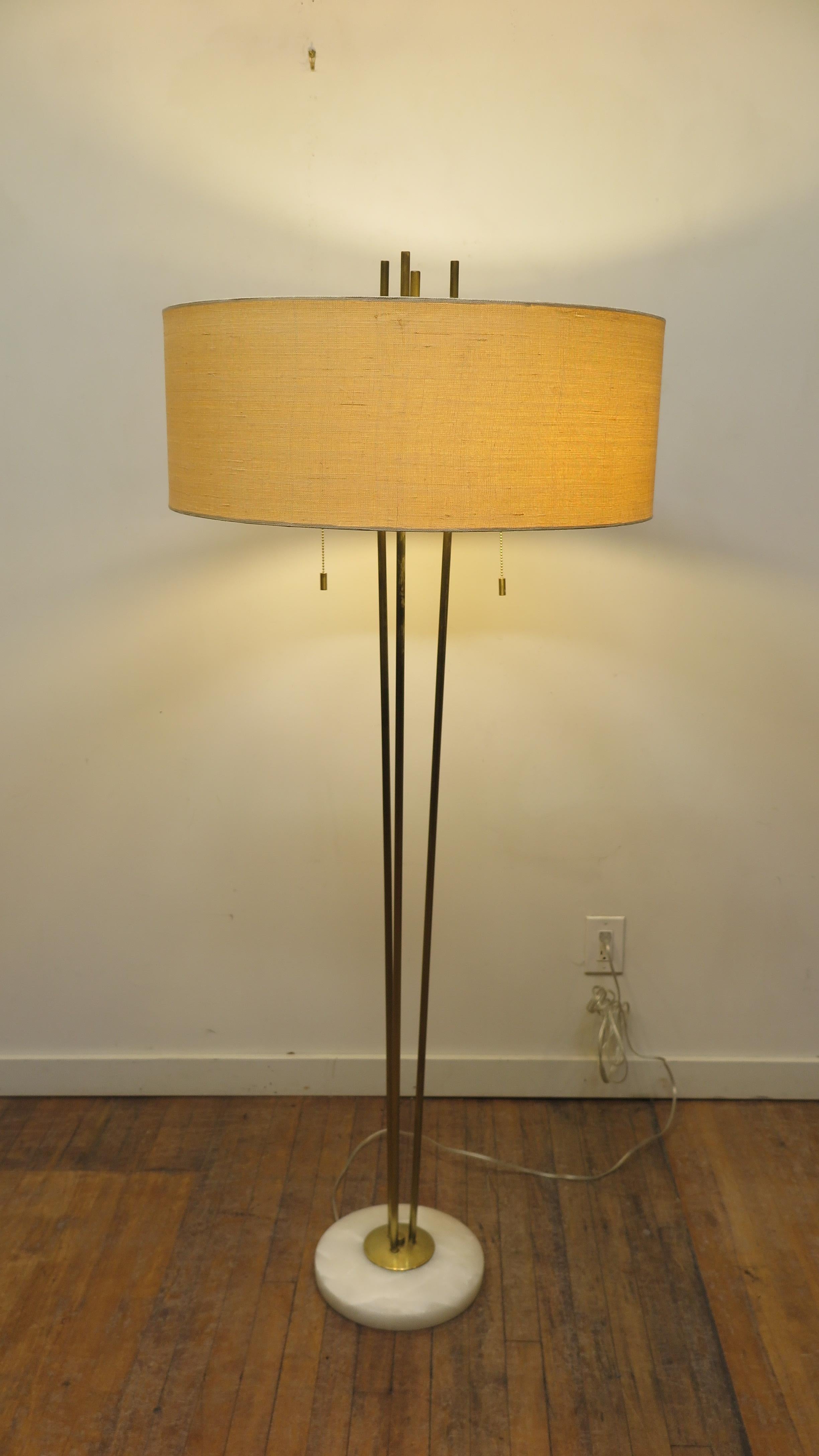 Brass and Marble Floor Lamp 1