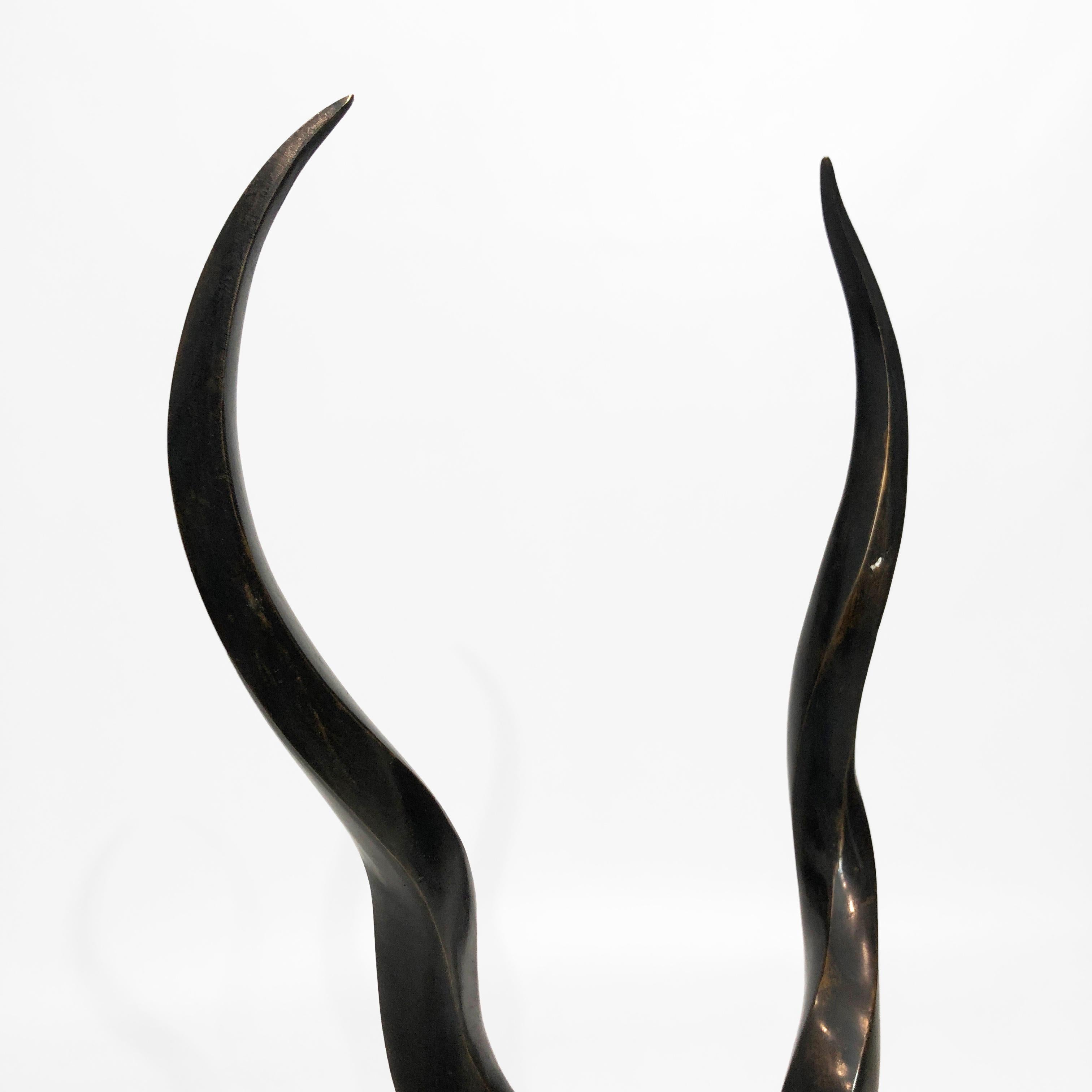 Kudu Antelopekopf-Skulptur aus Messing im Karl-Springer-Stil im Angebot 6